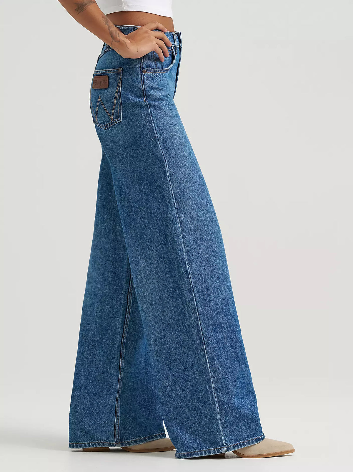 Wrangler Women's Retro Bailey High Rise Wide Leg Jean