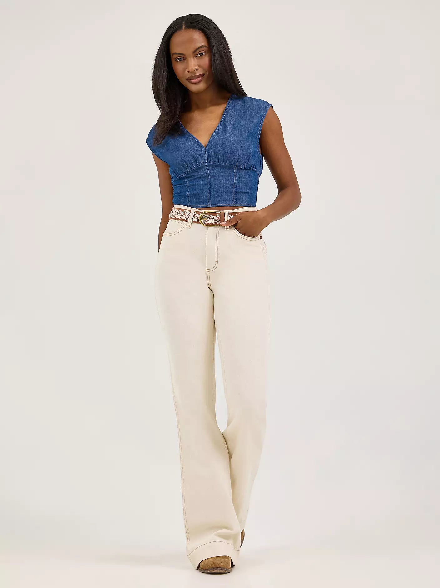 Wrangler Retro Crop Denim Shirt