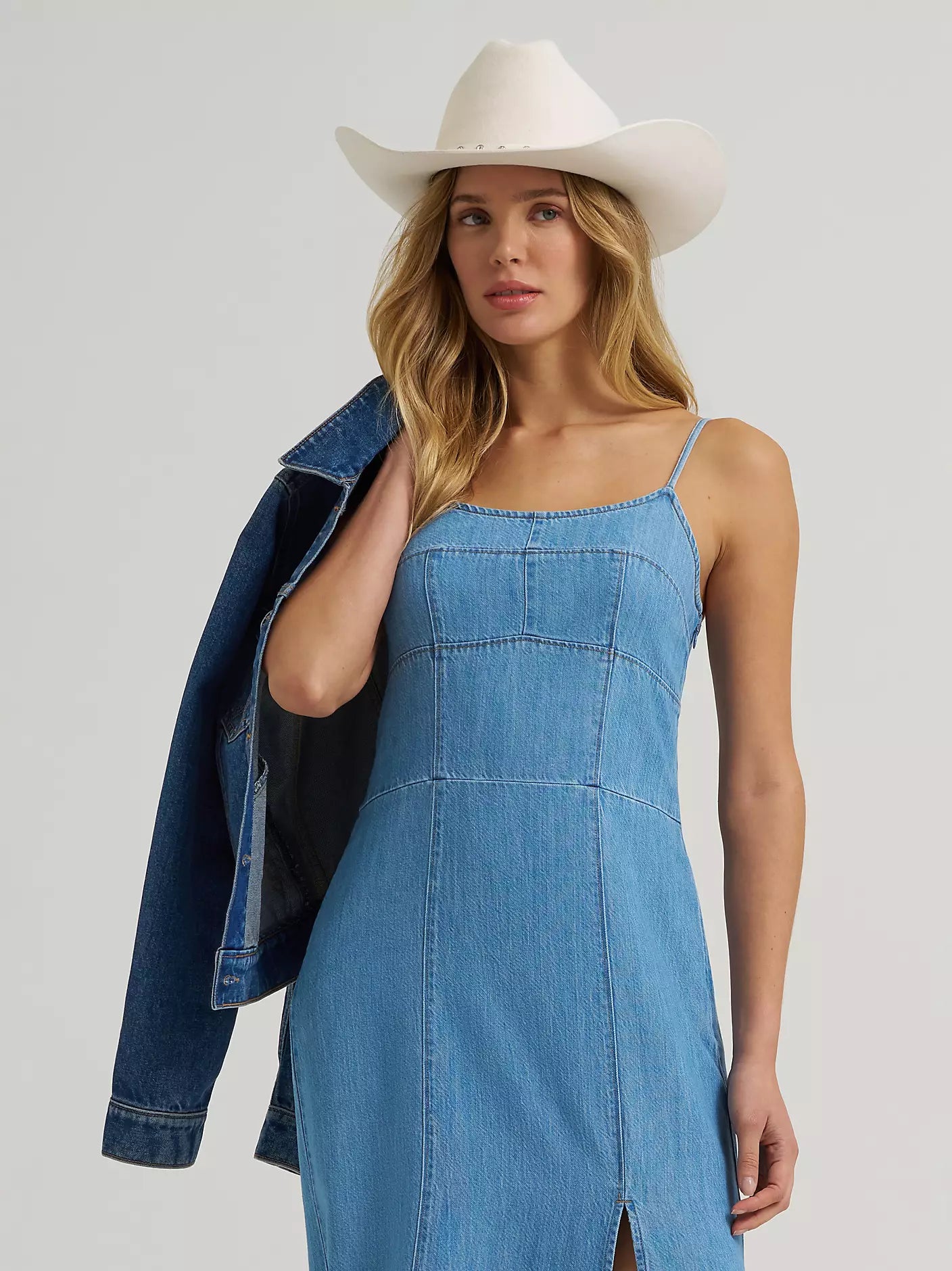 Wrangler Retro Women's Medium Wash Sleeveless Denim Maxi Dress