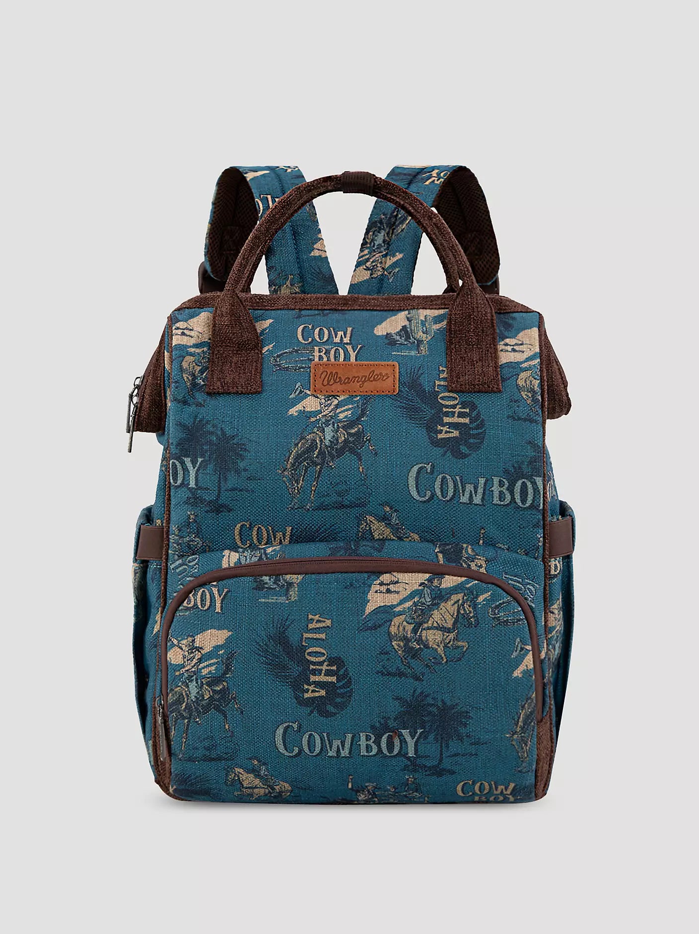 Wrangler Aloha Cowboy Print Backpack Blue