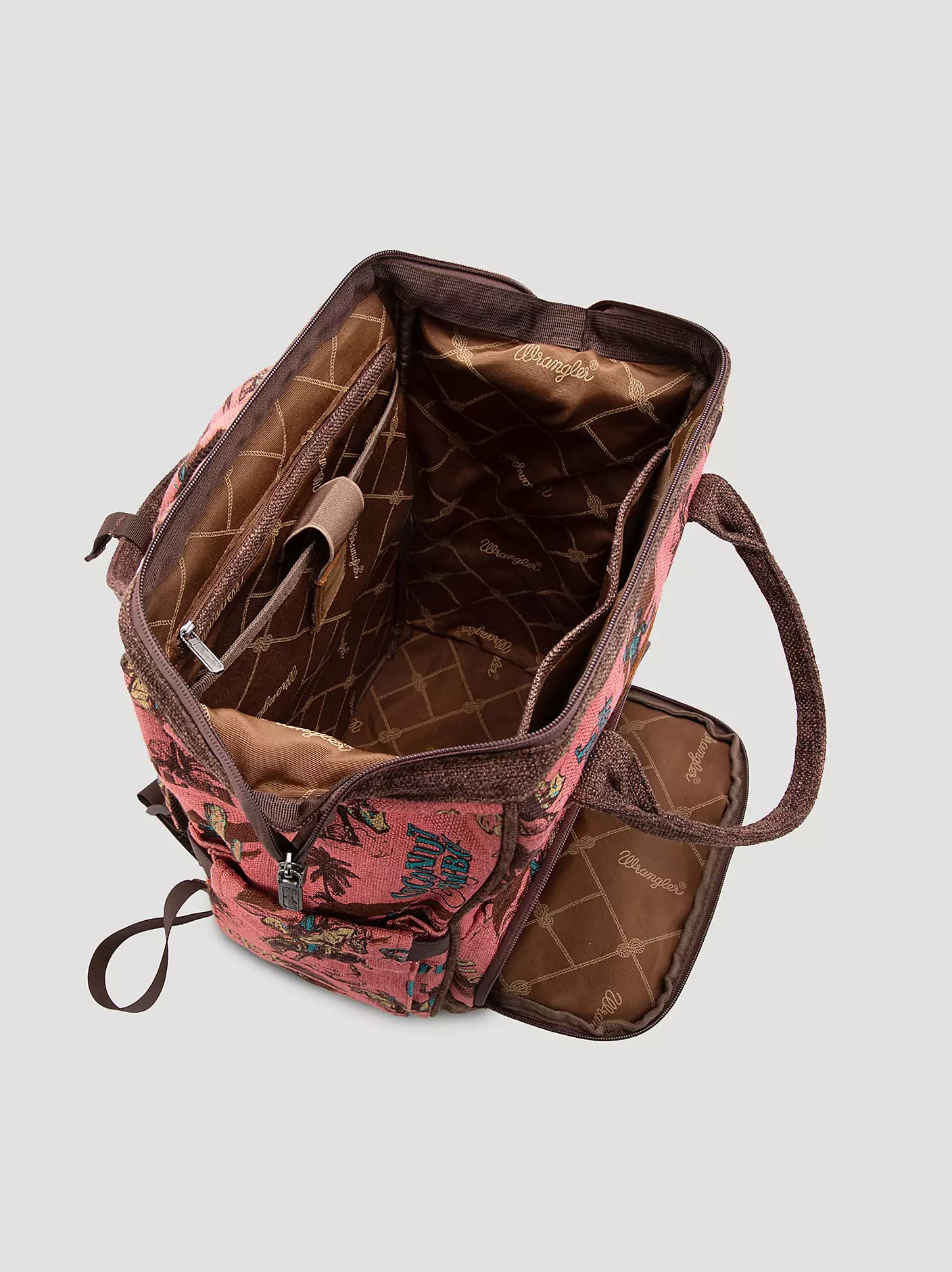 Wrangler Aloha Cowboy Print Backpack Pink
