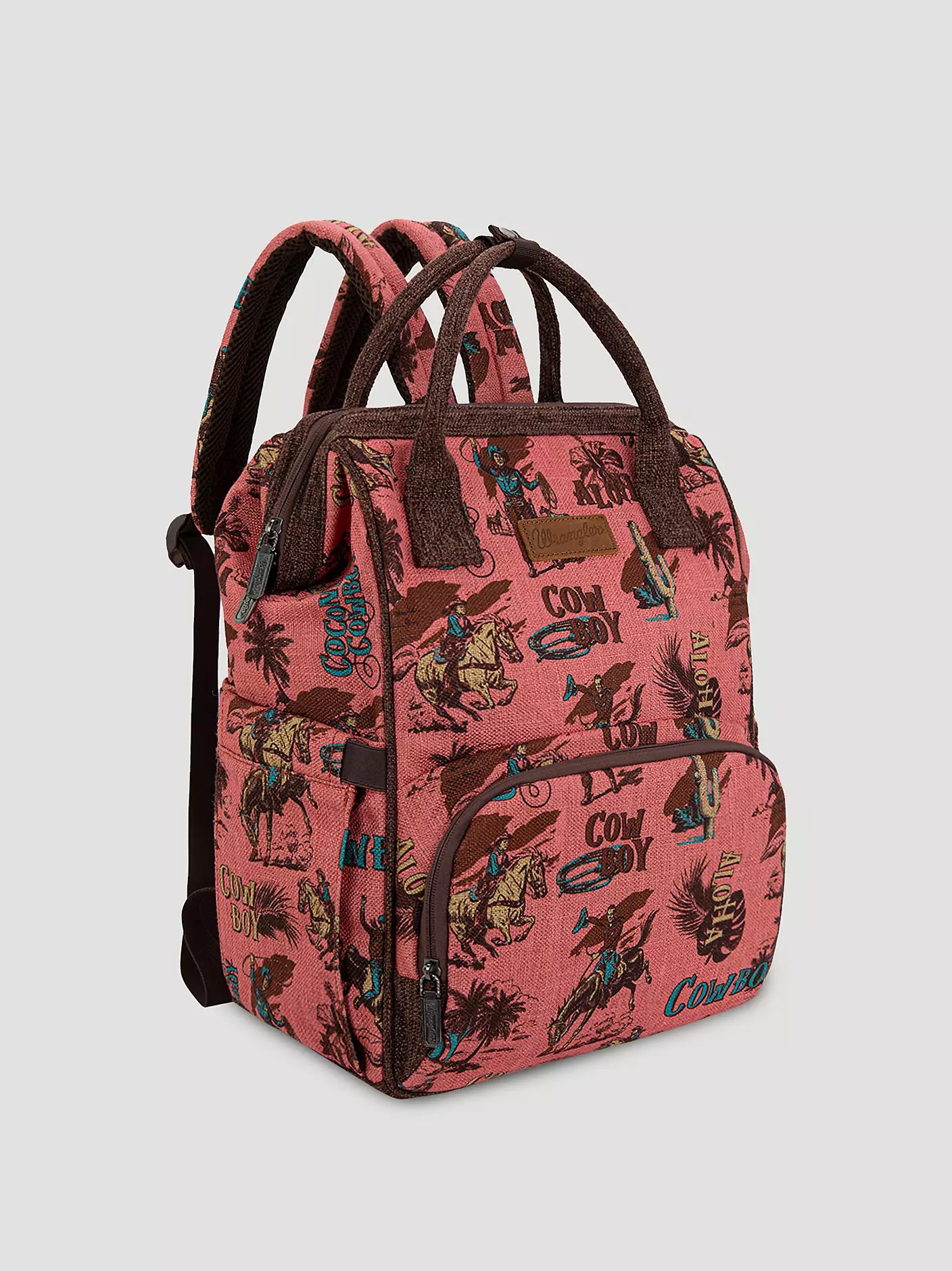 Wrangler Aloha Cowboy Print Backpack Pink