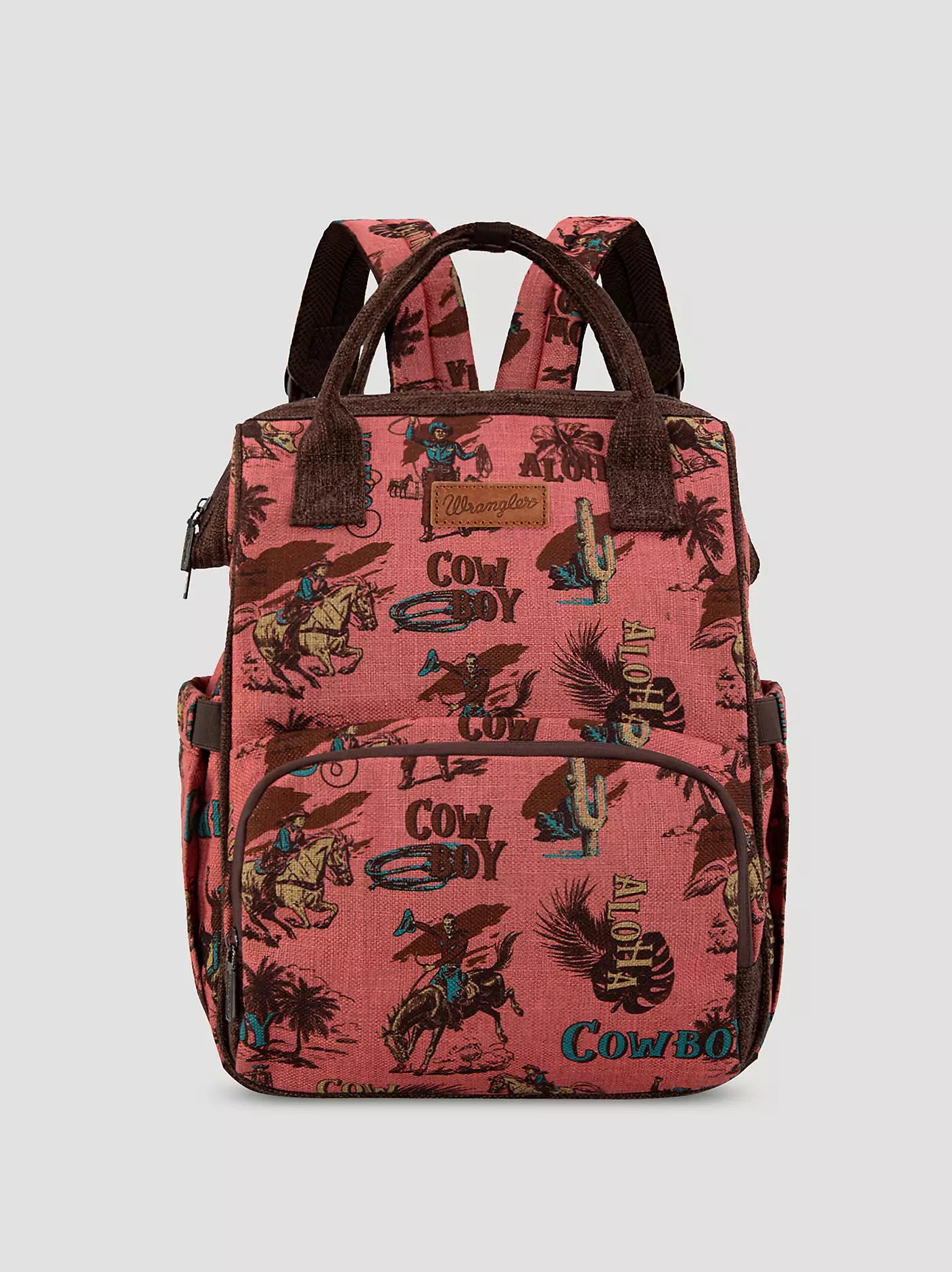 Wrangler Aloha Cowboy Print Backpack Pink