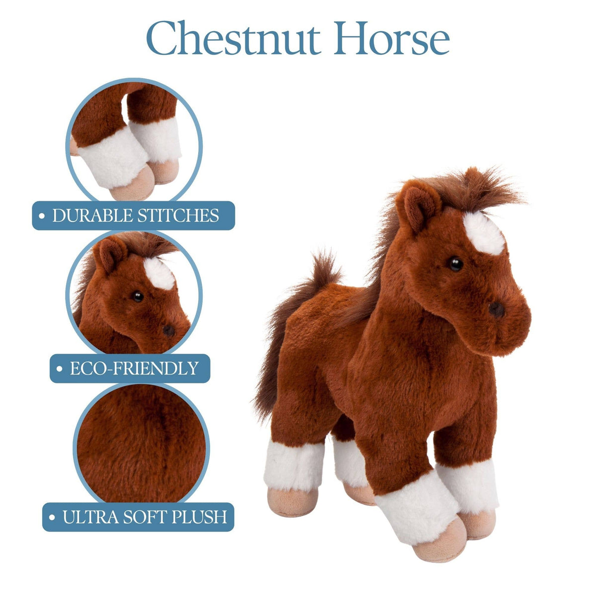 Zoologee 12" (30cm) Standing Chestnut Horse Farm/Barnyard Animal