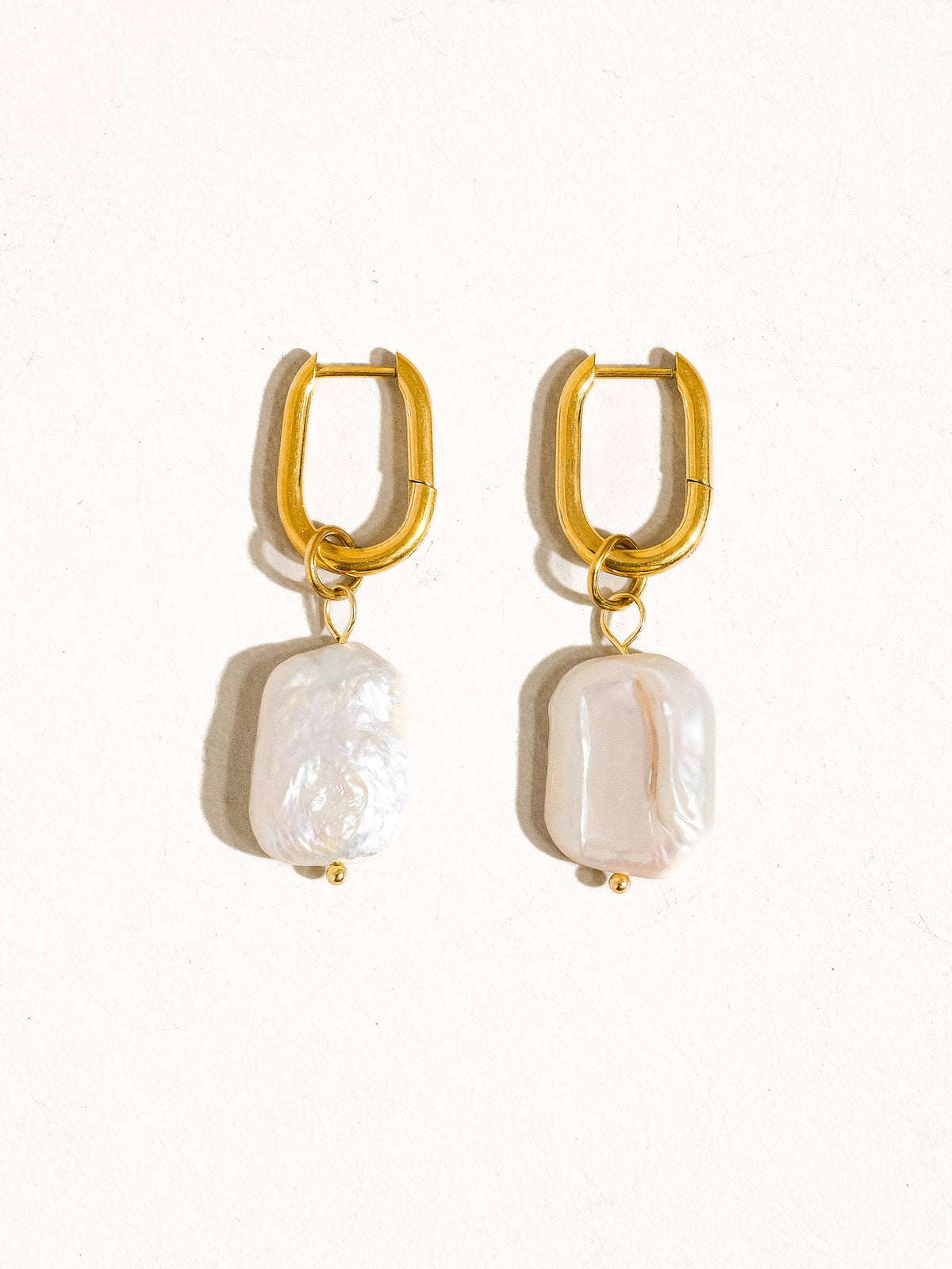 Flanerie Zaina 18K Gold Non-Tarnish Classic Pearl Earring