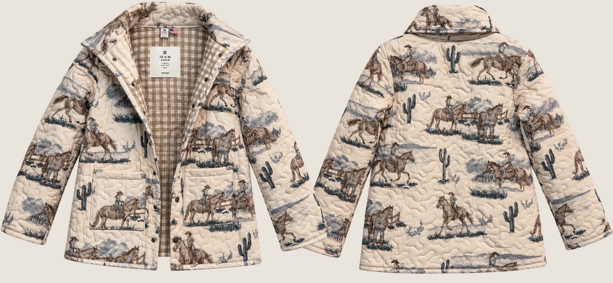 Ida Mae Home Desert Daughters Slate Linen Snap Jacket