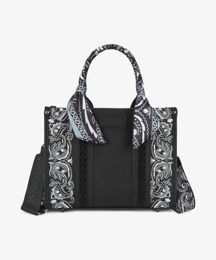 Wrangler Braided Paisley Bandana Tote Bag