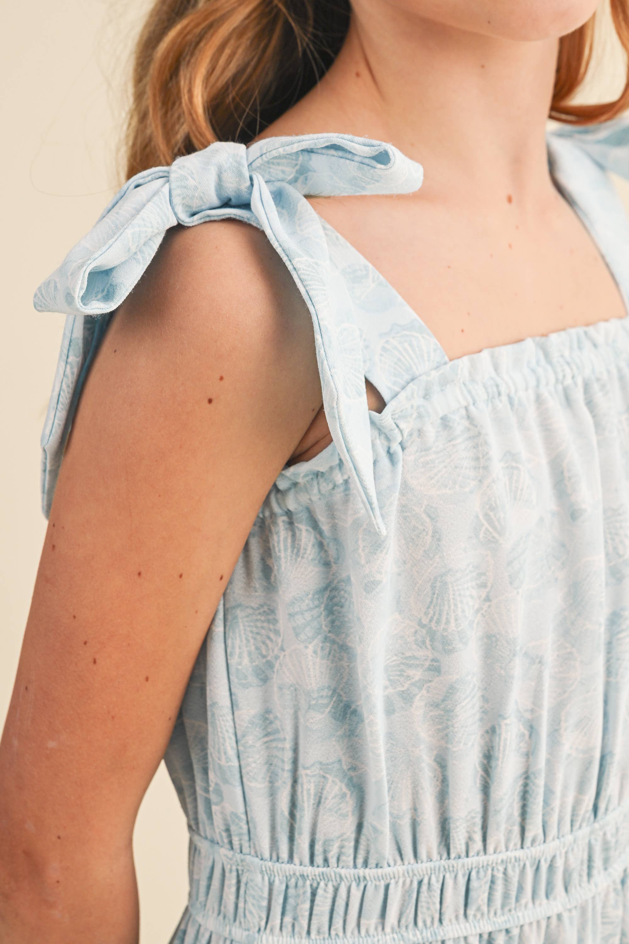 Heart and Arrow Girls Strappy Juliette Waist Mini Dress