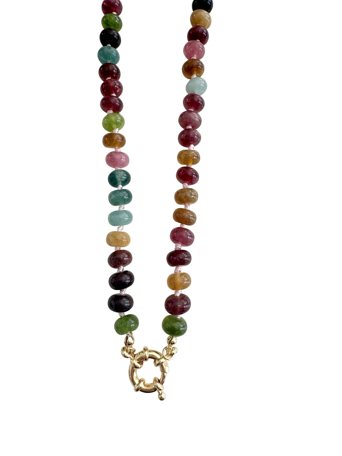 Gemelli Bria Stone Necklace- Multicolor Agate