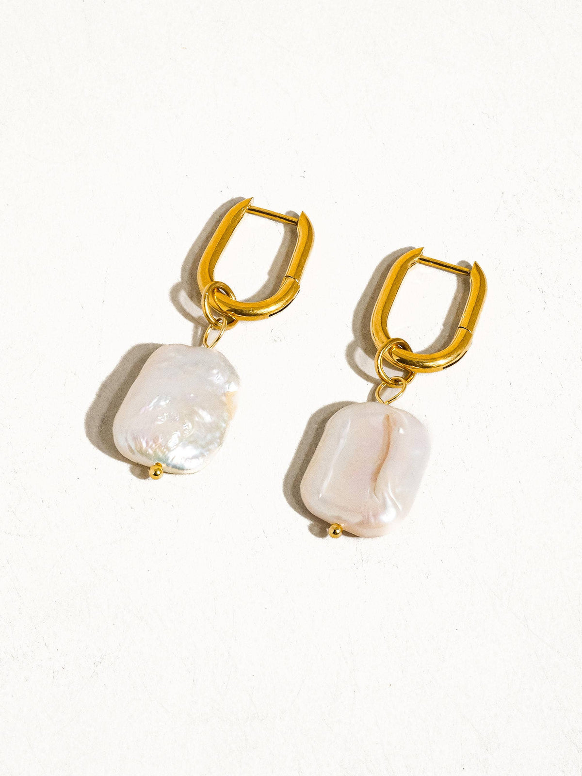 Flanerie Zaina 18K Gold Non-Tarnish Classic Pearl Earring