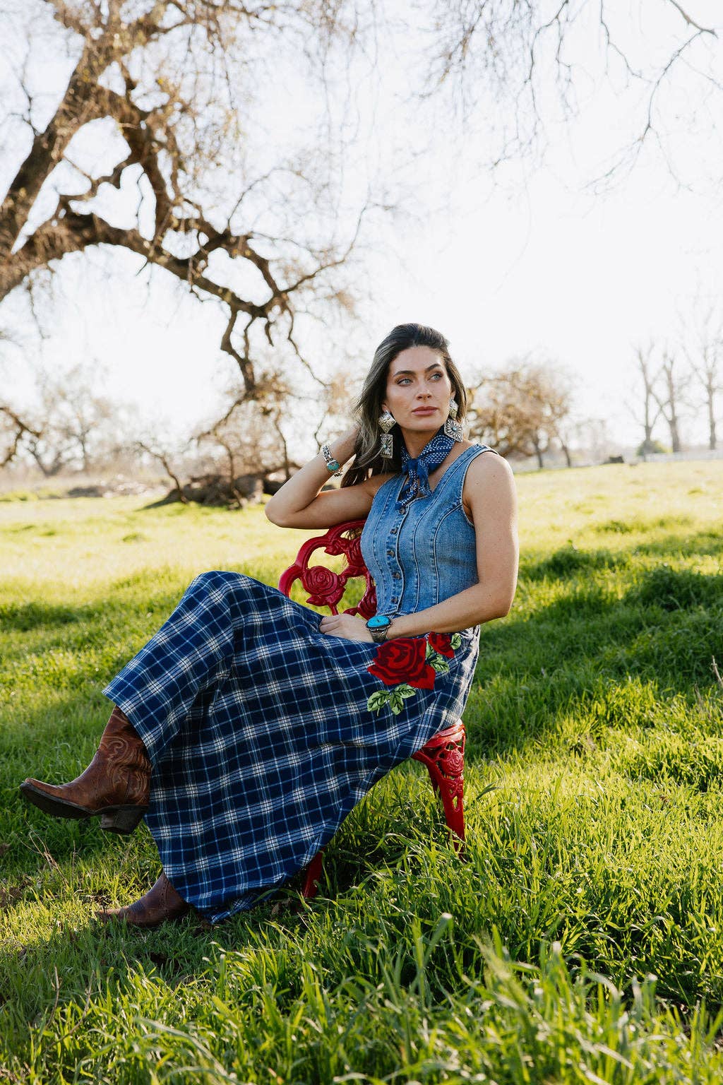 Rodeo Quincy Sweet Blue Rodeo Skirt