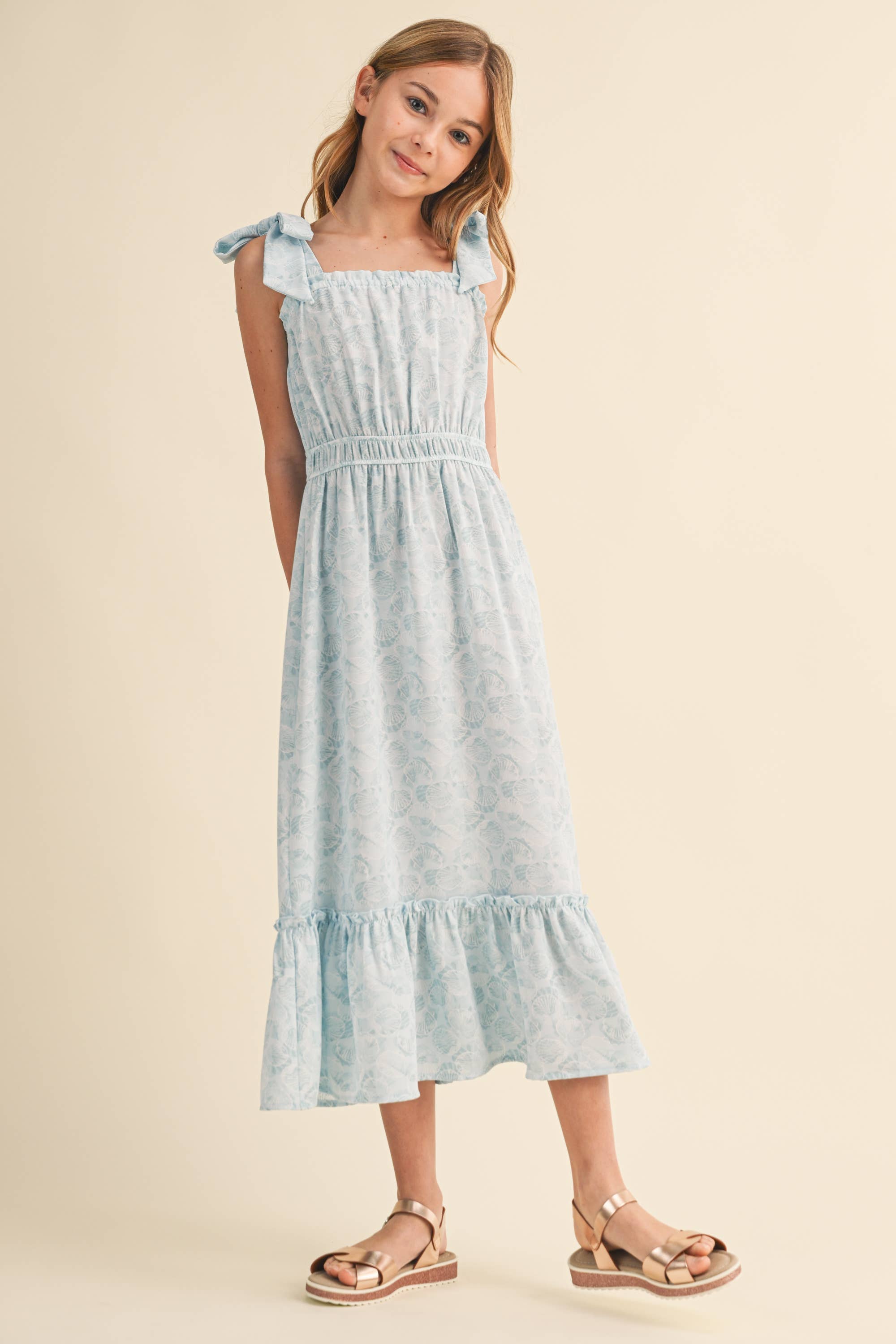 Heart and Arrow Girls Strappy Juliette Waist Mini Dress