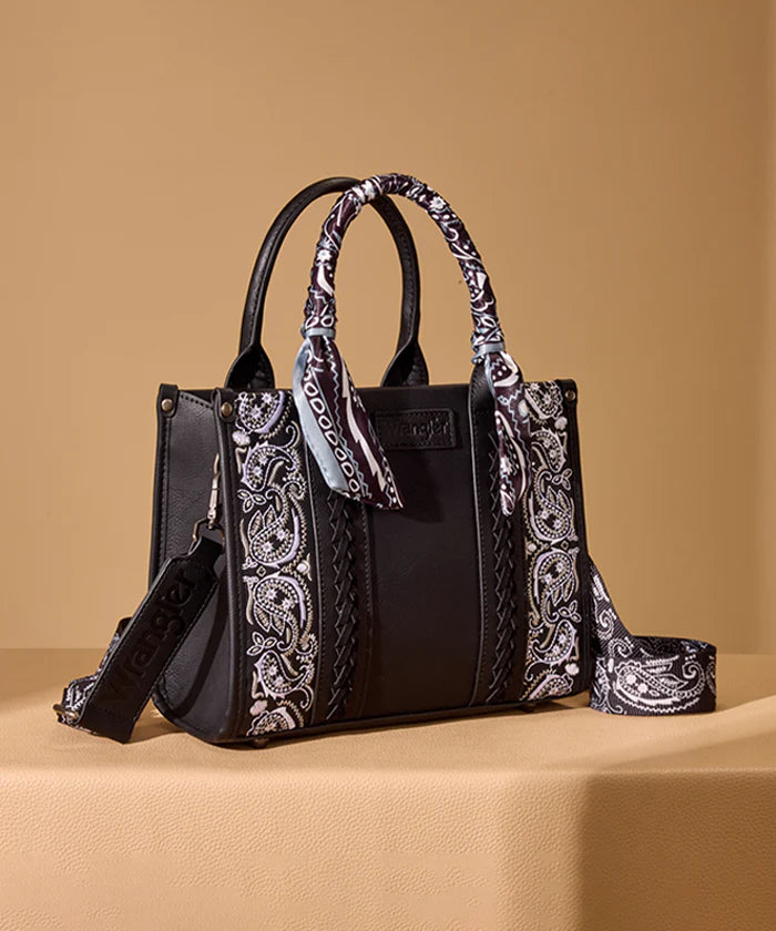 Wrangler Braided Paisley Bandana Tote Bag