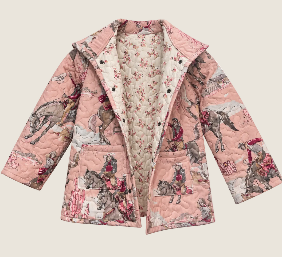 Ida Mae Home Girl's Birdie Rose Snap Jacket