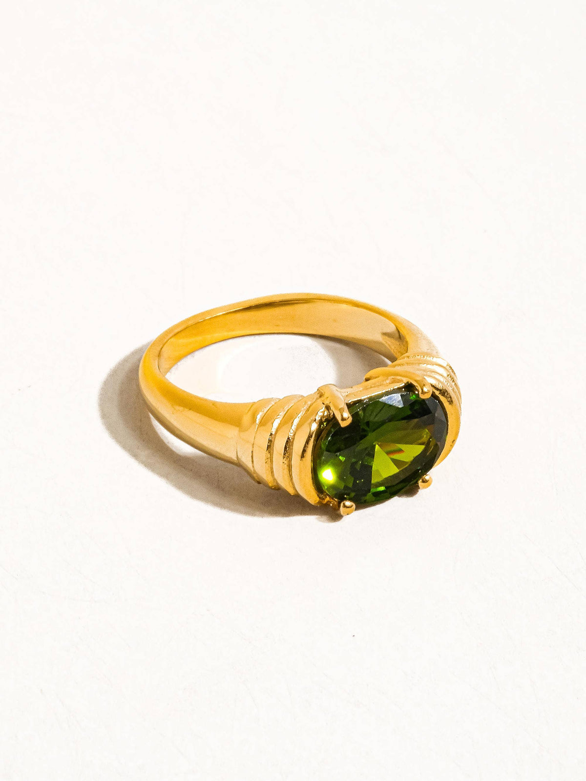 Flanerie Verna 18K Gold Non-Tarnish Rhinestone Ring