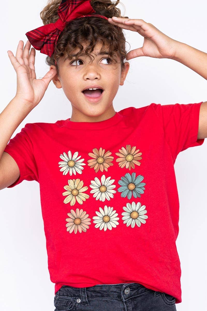 ColorBear Retro Daisy Flower Kids Graphic Tee