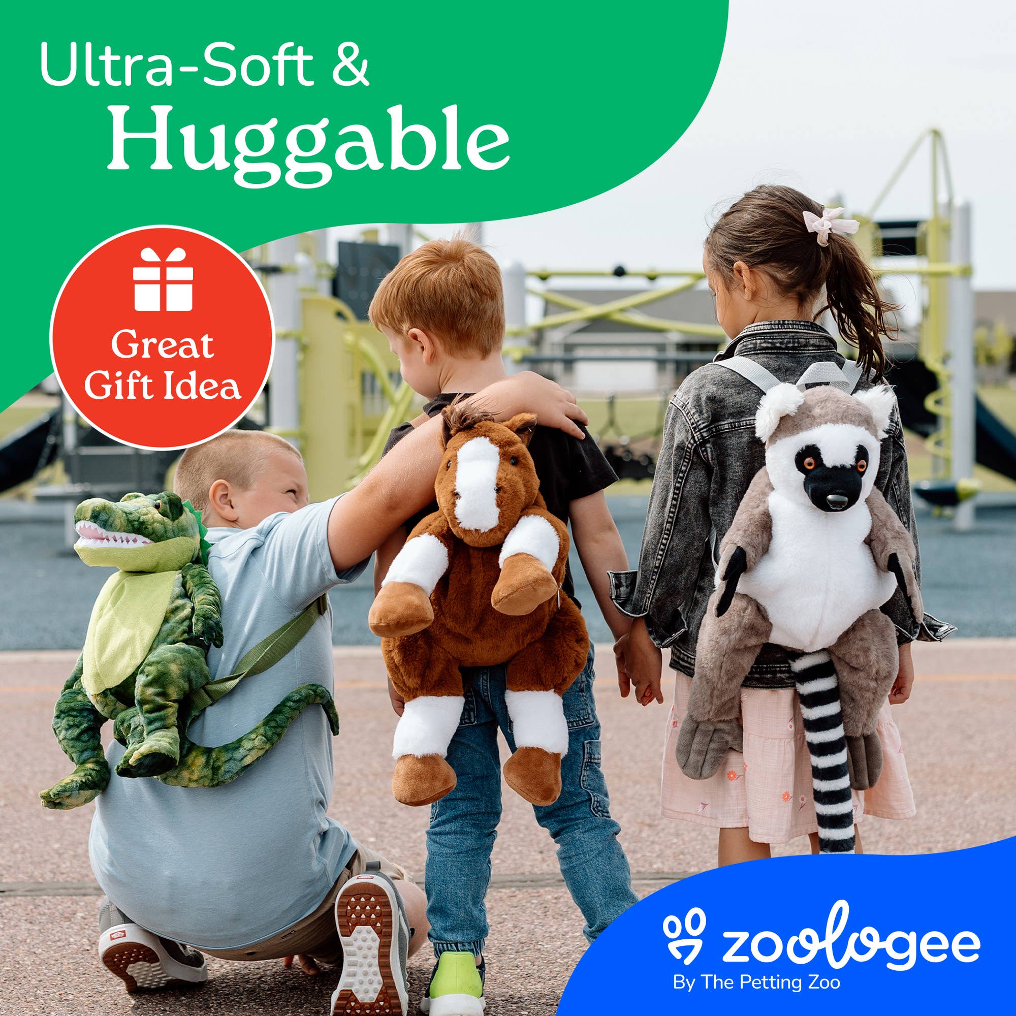 Wearable Plush Horse Backpack 20" Farm/Barnyard Animal