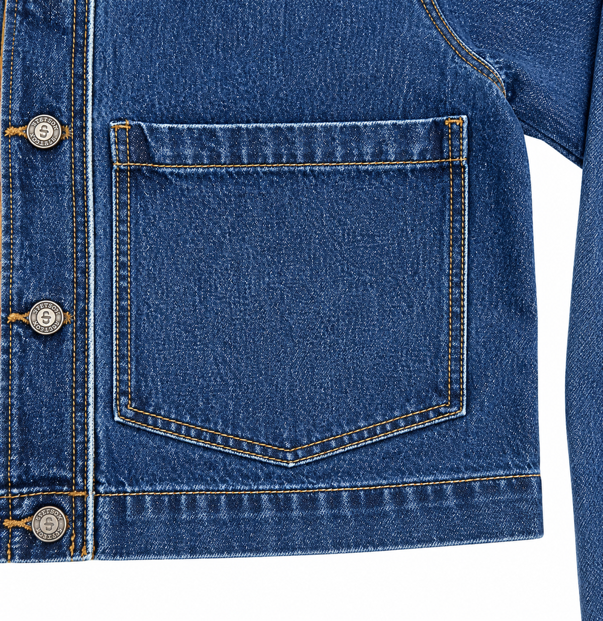 Stetson Stone Wash Denim Cropped Jacket