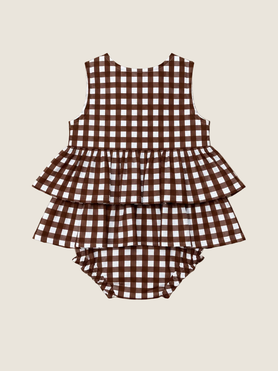 Lilbelle Dottie Bubble- Gingham Chocolate