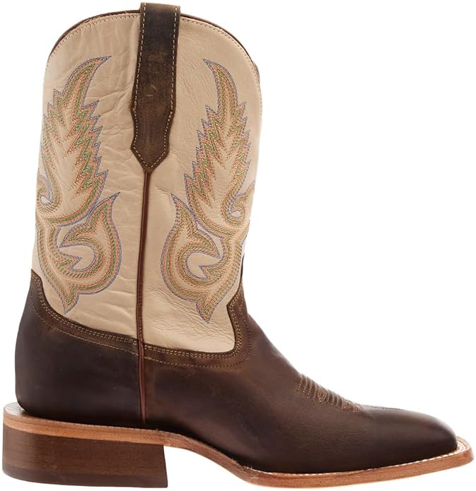 R. Watson Men's Boots Mad Brown Goat Leather & Ivory Cowhide