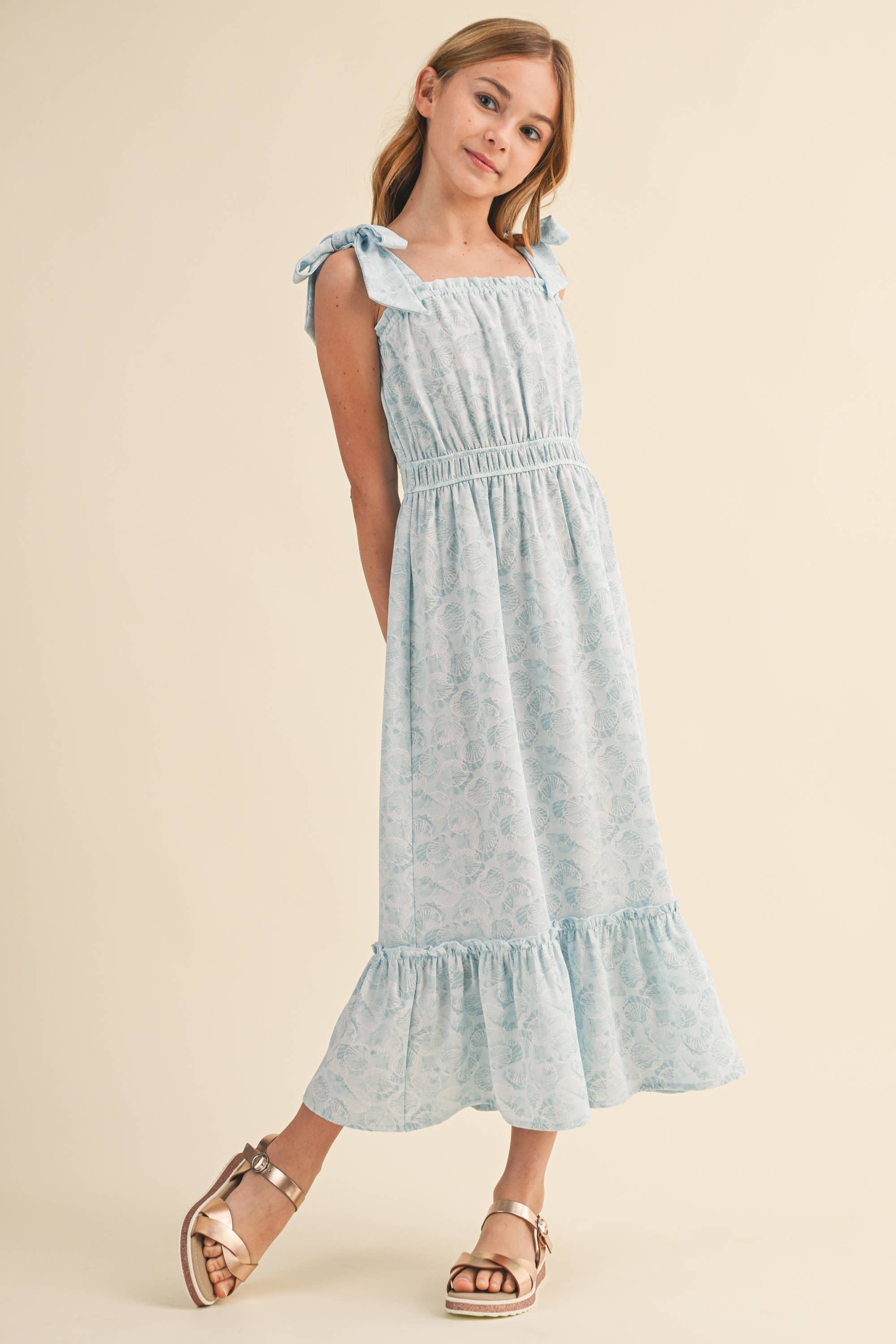 Heart and Arrow Girls Strappy Juliette Waist Mini Dress