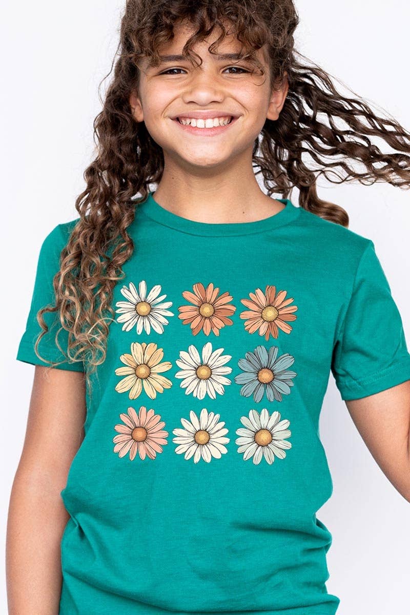 ColorBear Retro Daisy Flower Kids Graphic Tee