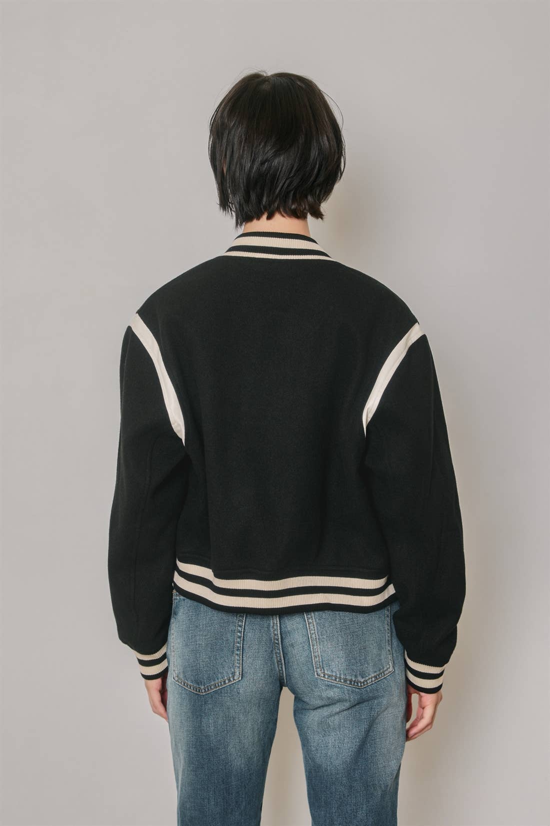 Shrunken Varsity Bomber Jacket