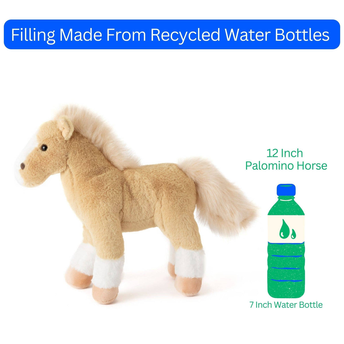 Zoologee 12" (30cm) Standing Palomino Horse Farm/Barnyard Animal