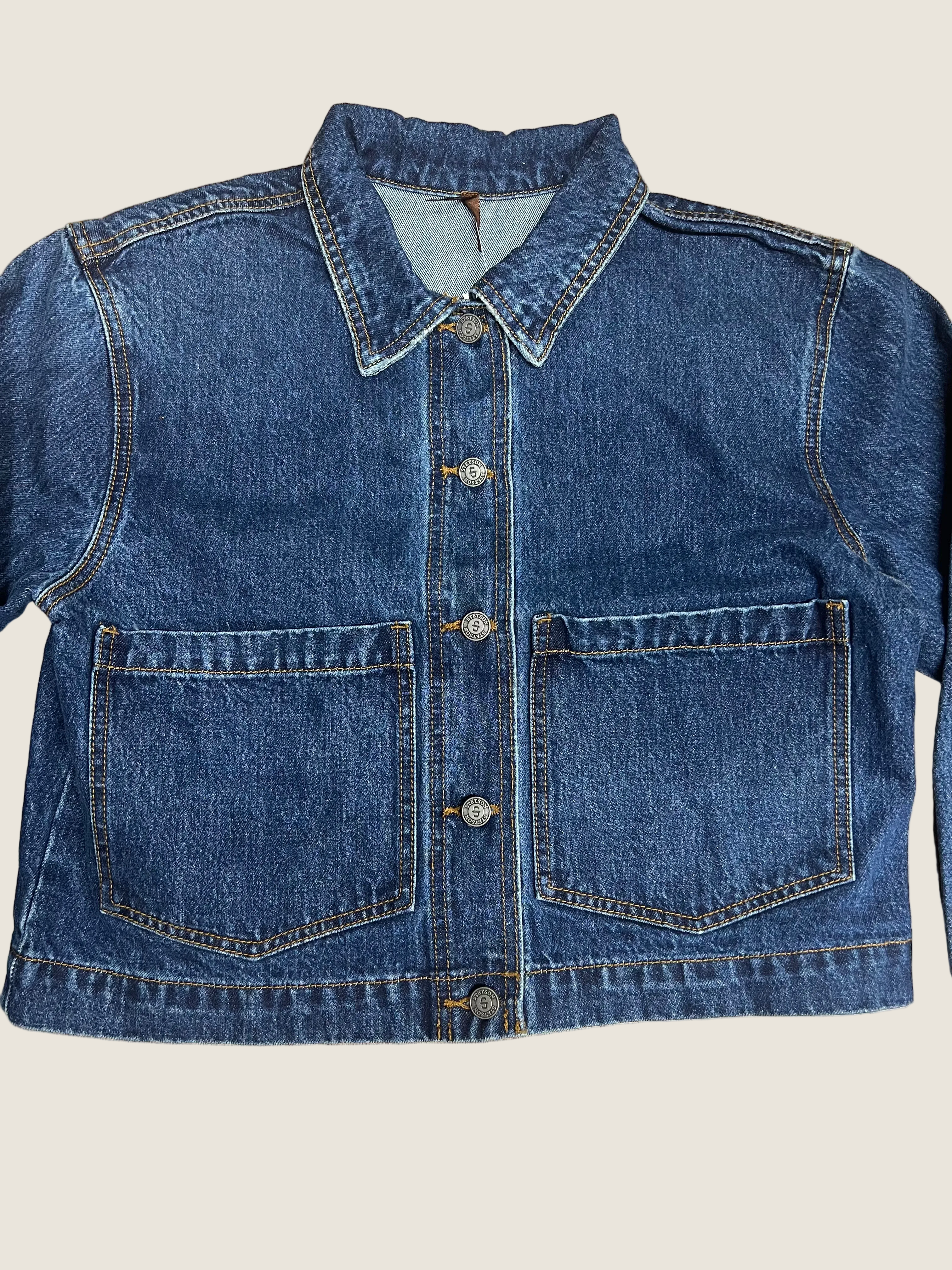 Stetson Stone Wash Denim Cropped Jacket