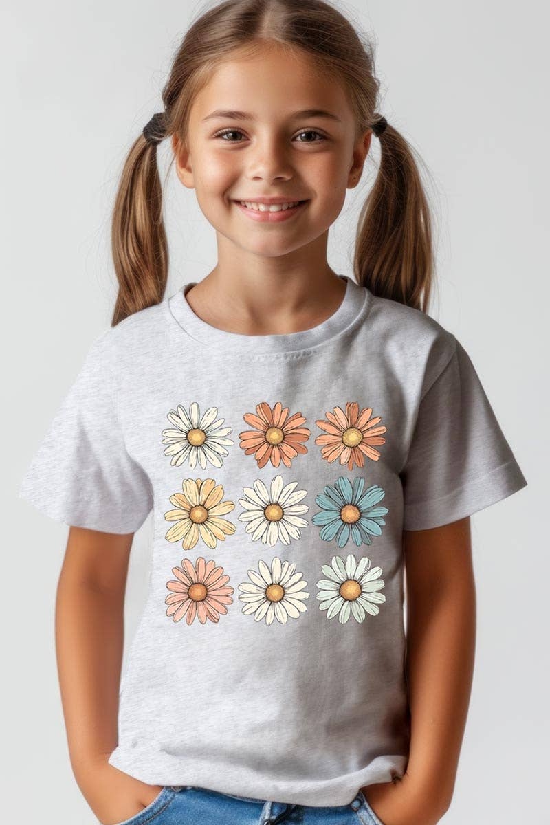 ColorBear Retro Daisy Flower Kids Graphic Tee