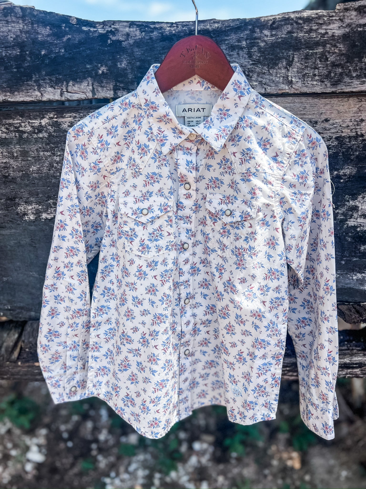 Youth ARIAT Girl's Multicolor Floral Stardust Long Sleeve