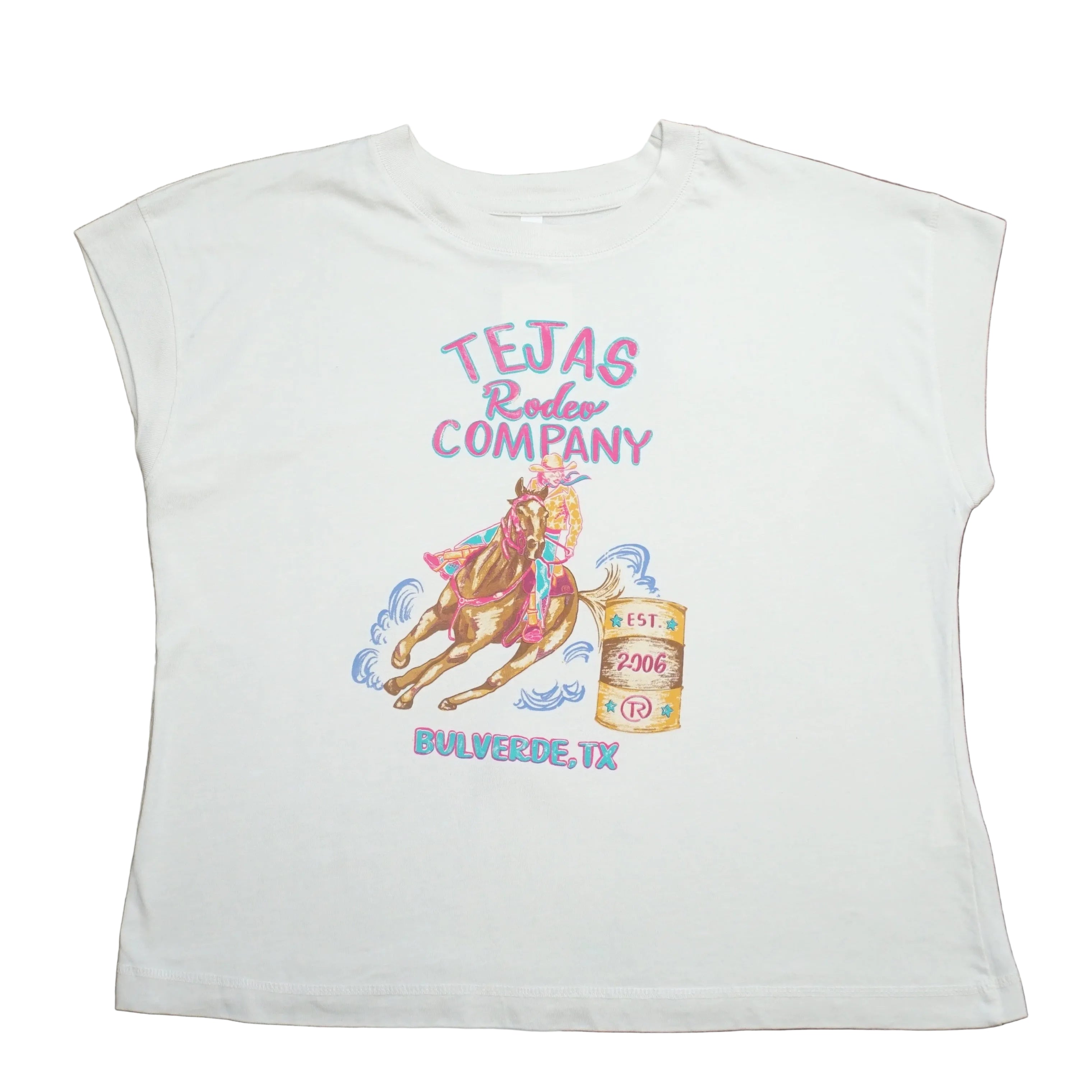 Ladies - Barrel Racer Boxy Cap Sleeve T-shirt