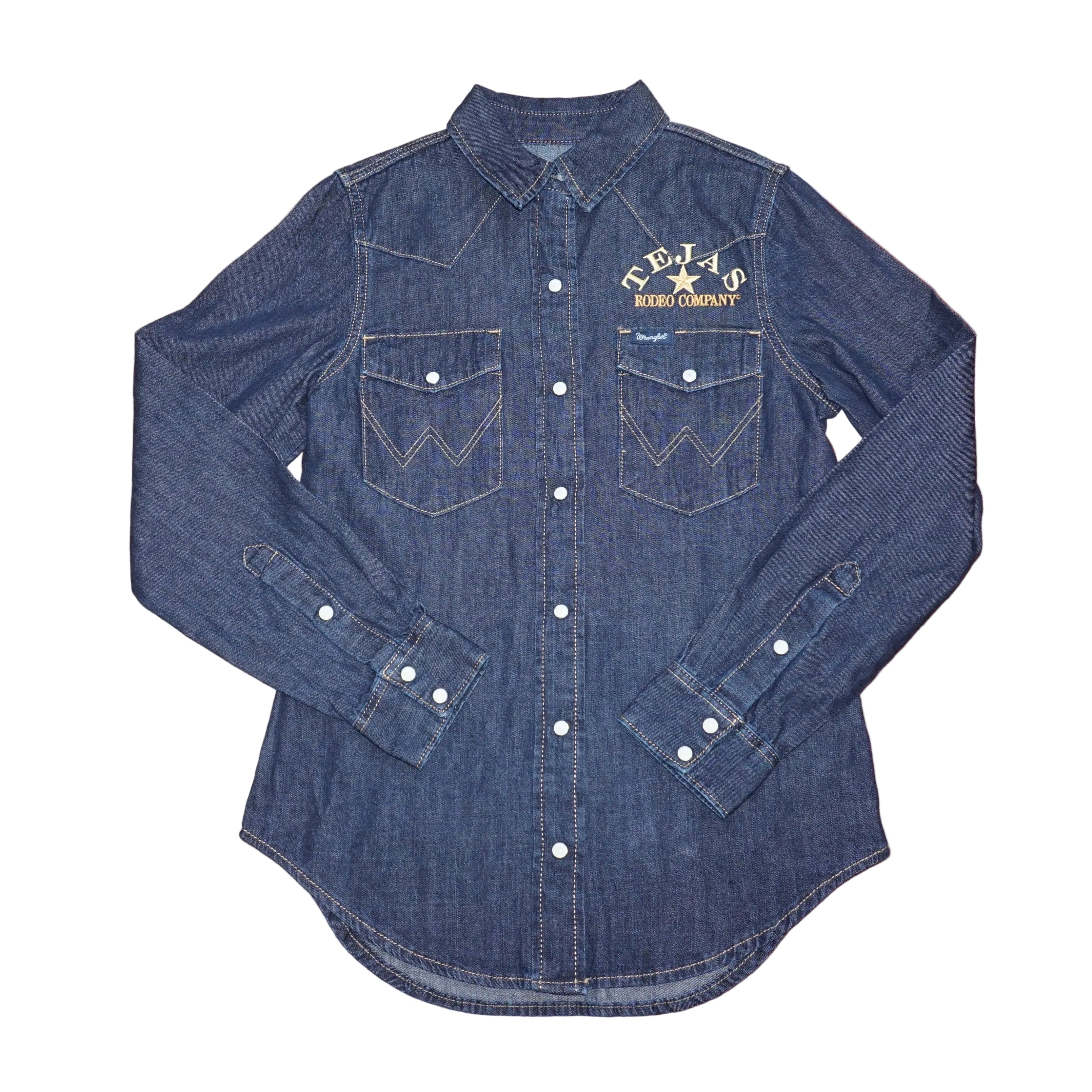 Wrangler Women's Long Sleeve Snap Denim Shirt
