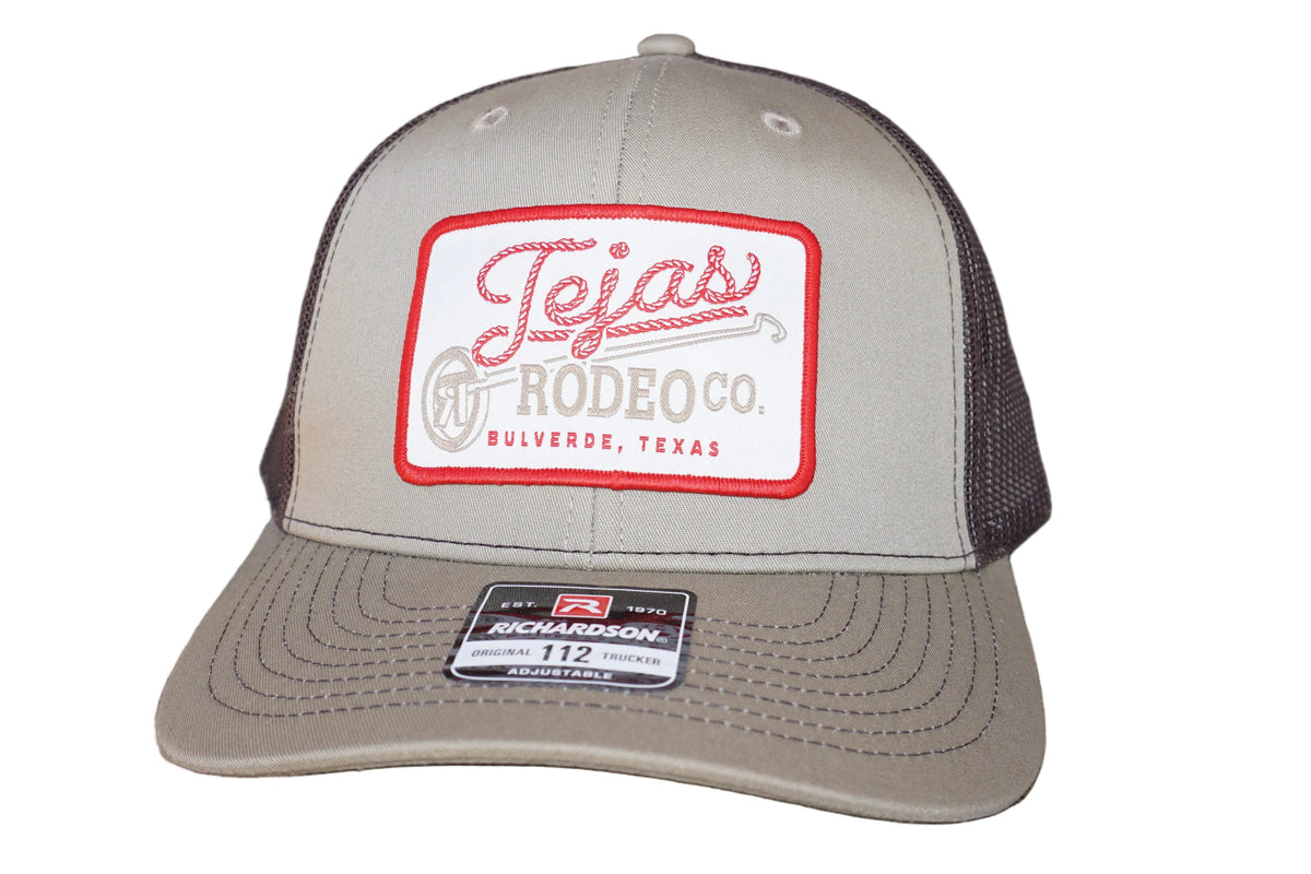 Original Tejas Rodeo Red Rope Patch Trucker Cap (NEW)