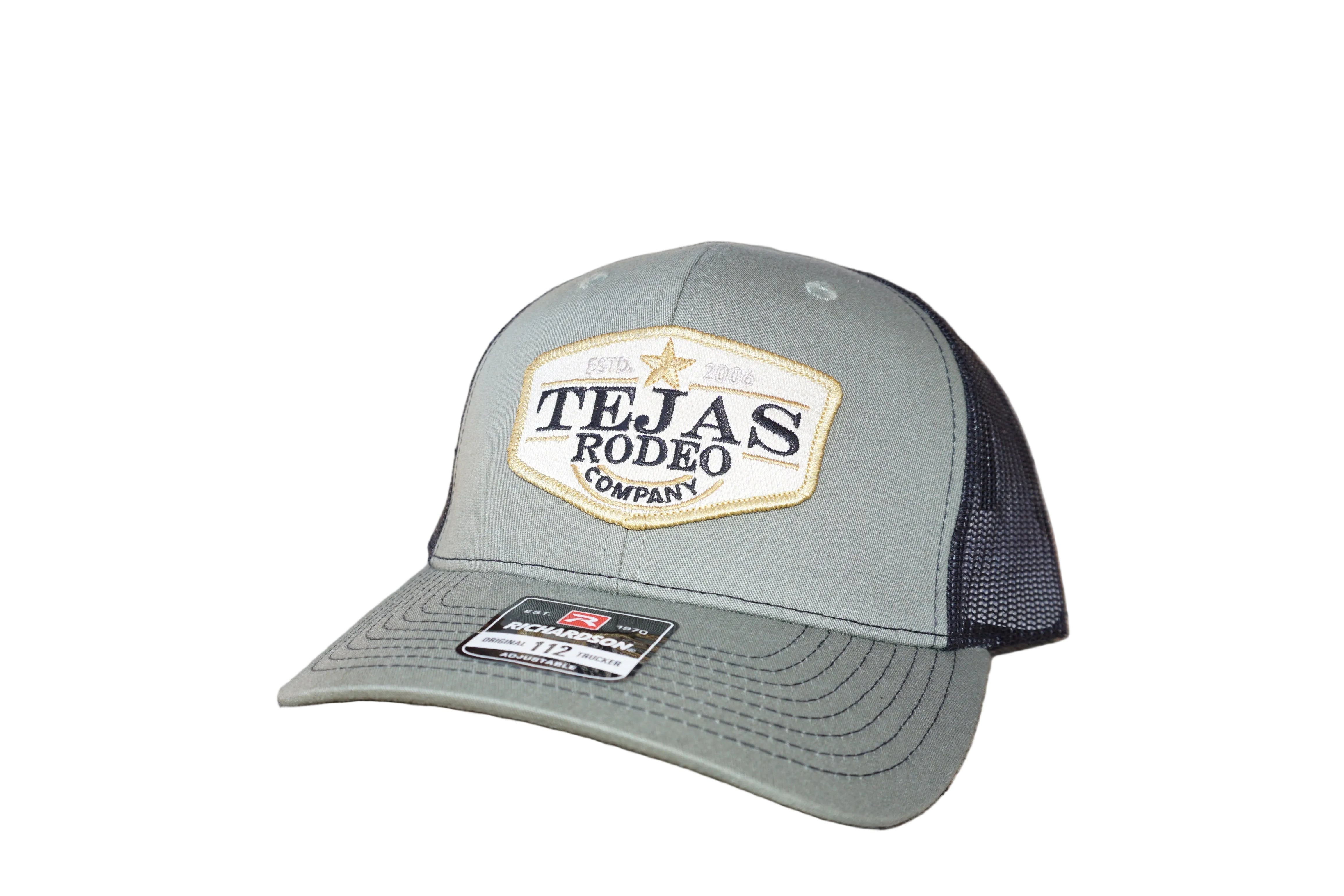 Original Tejas Rodeo Gold Star Patch Trucker Caps (NEW)