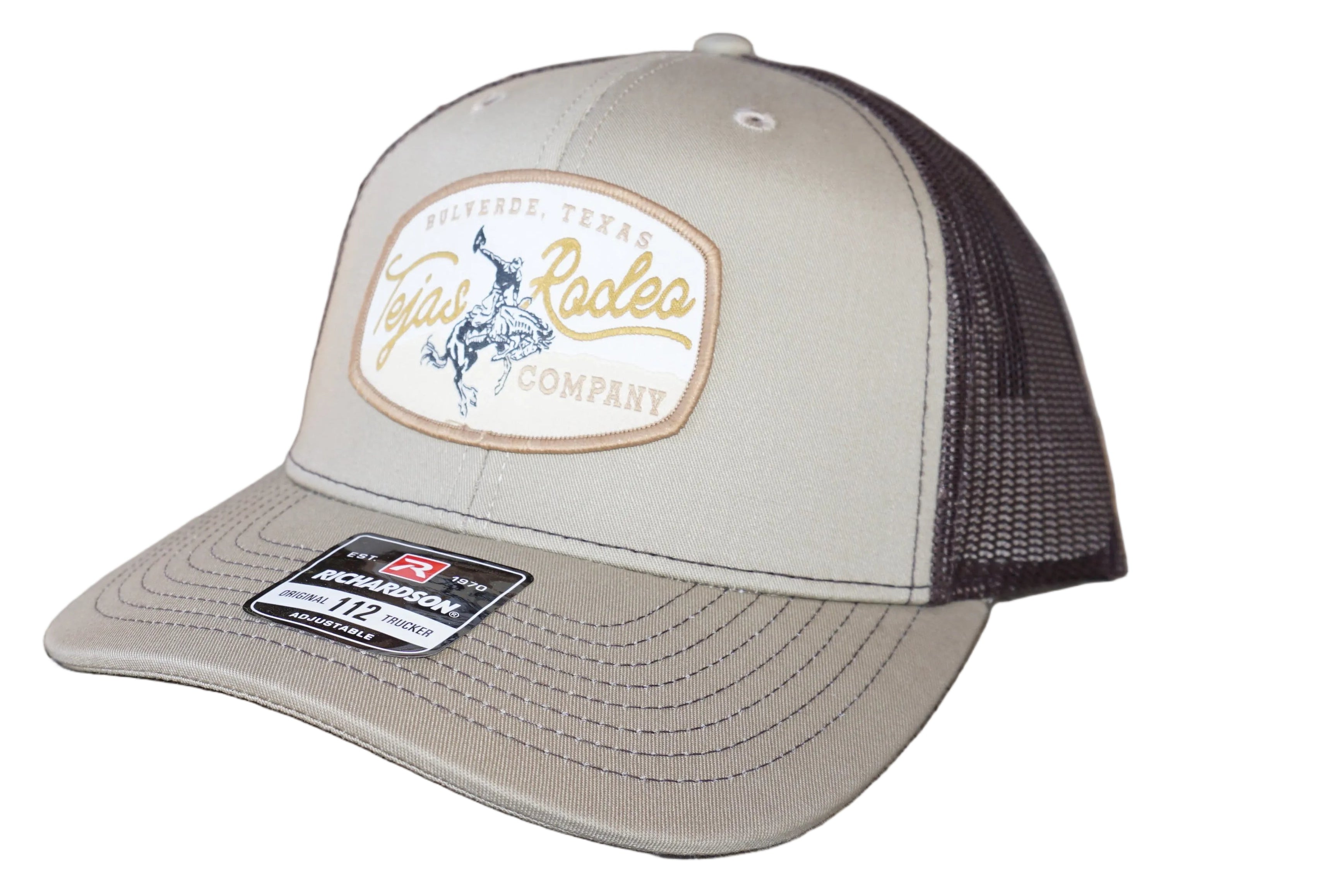 Original Tejas Rodeo Gold Bull Patch Trucker Caps (NEW)