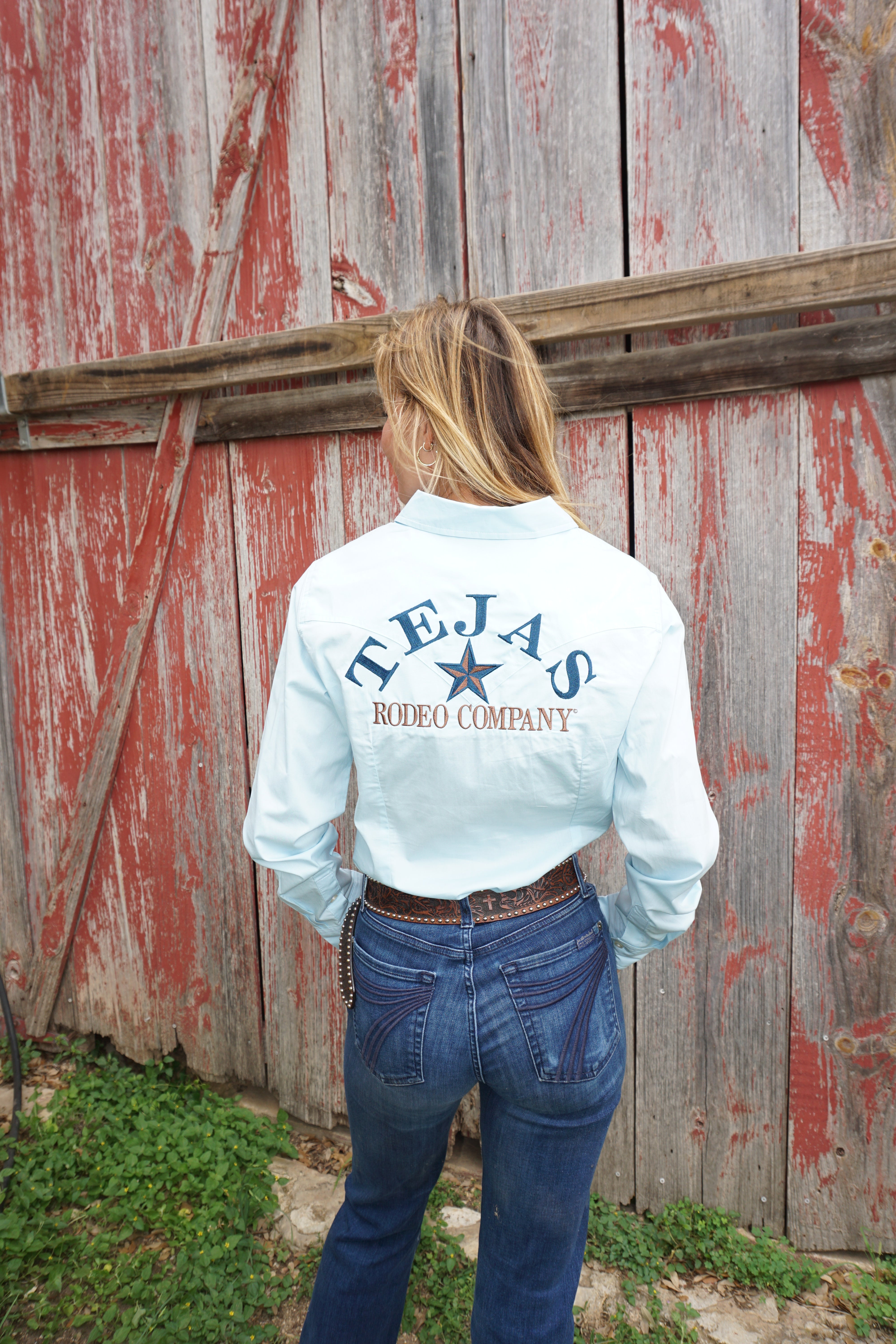 Women's Tejas Embroidered Wrangler Retro Long Sleeve Shirt