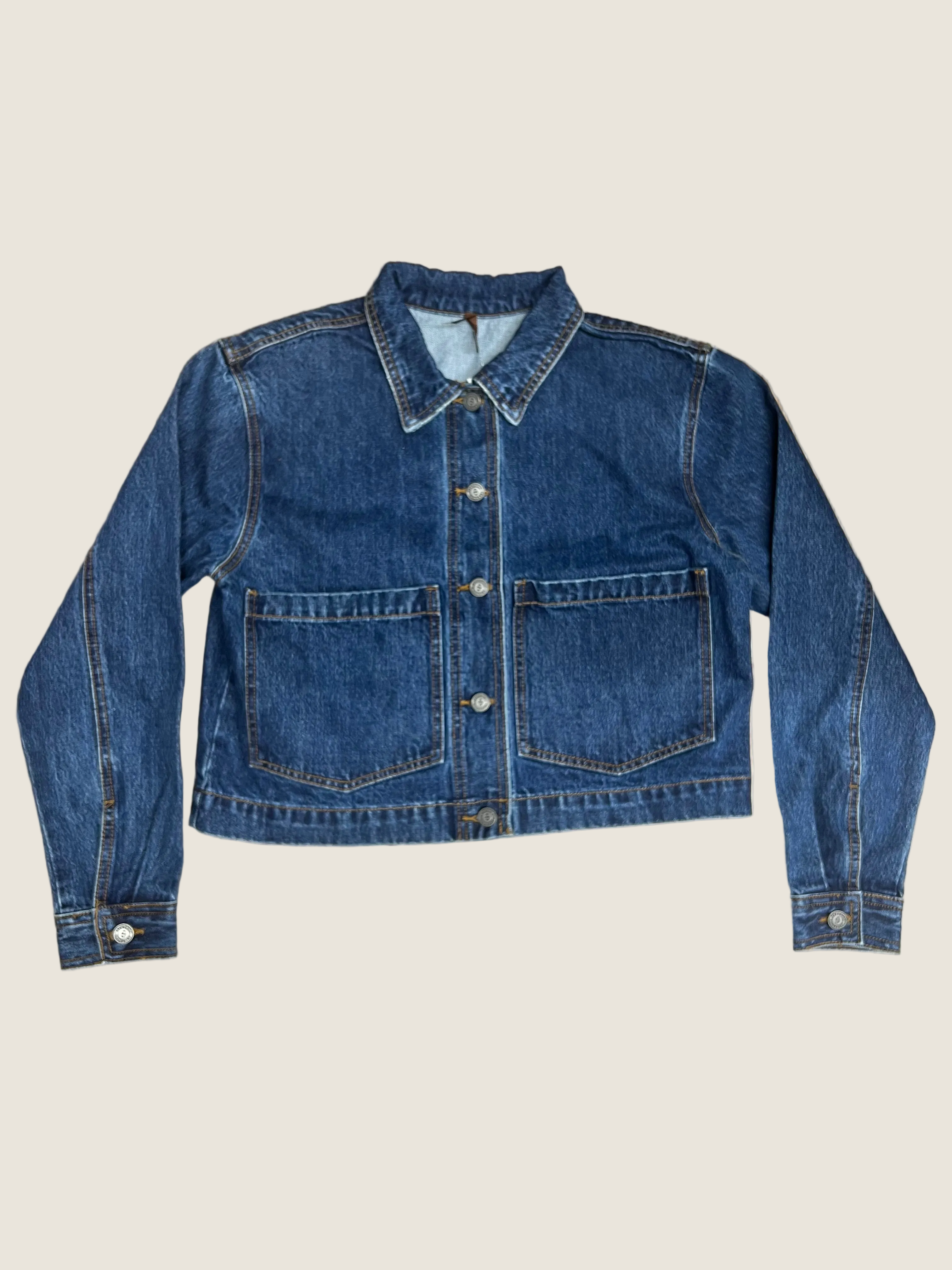 Stetson Stone Wash Denim Cropped Jacket