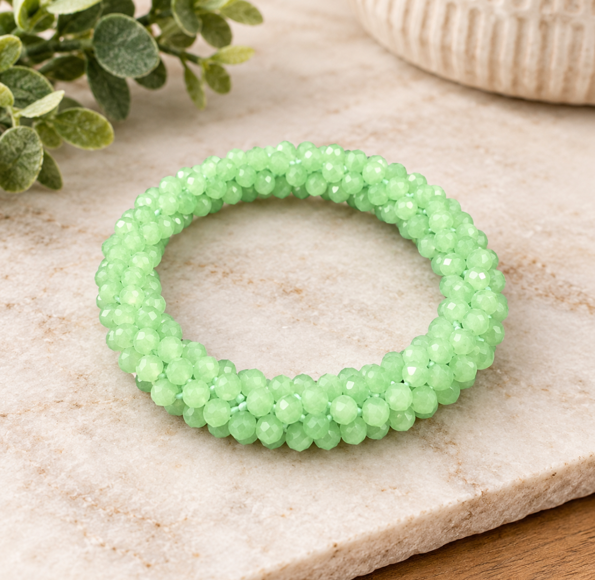 Woven Crystal Beaded Bracelet