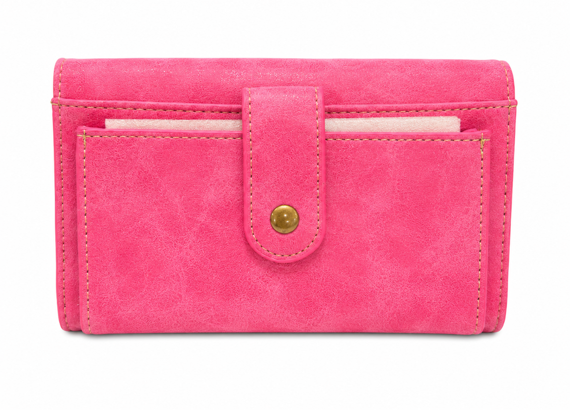 American Bling Pink Studded Wallet
