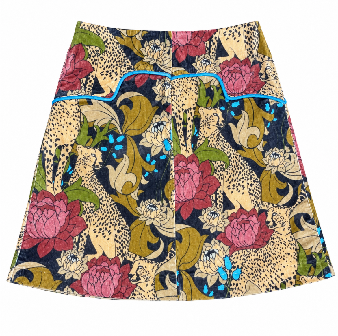 Classic Rock Couture Wild Child Snap Front Corduroy Skirt