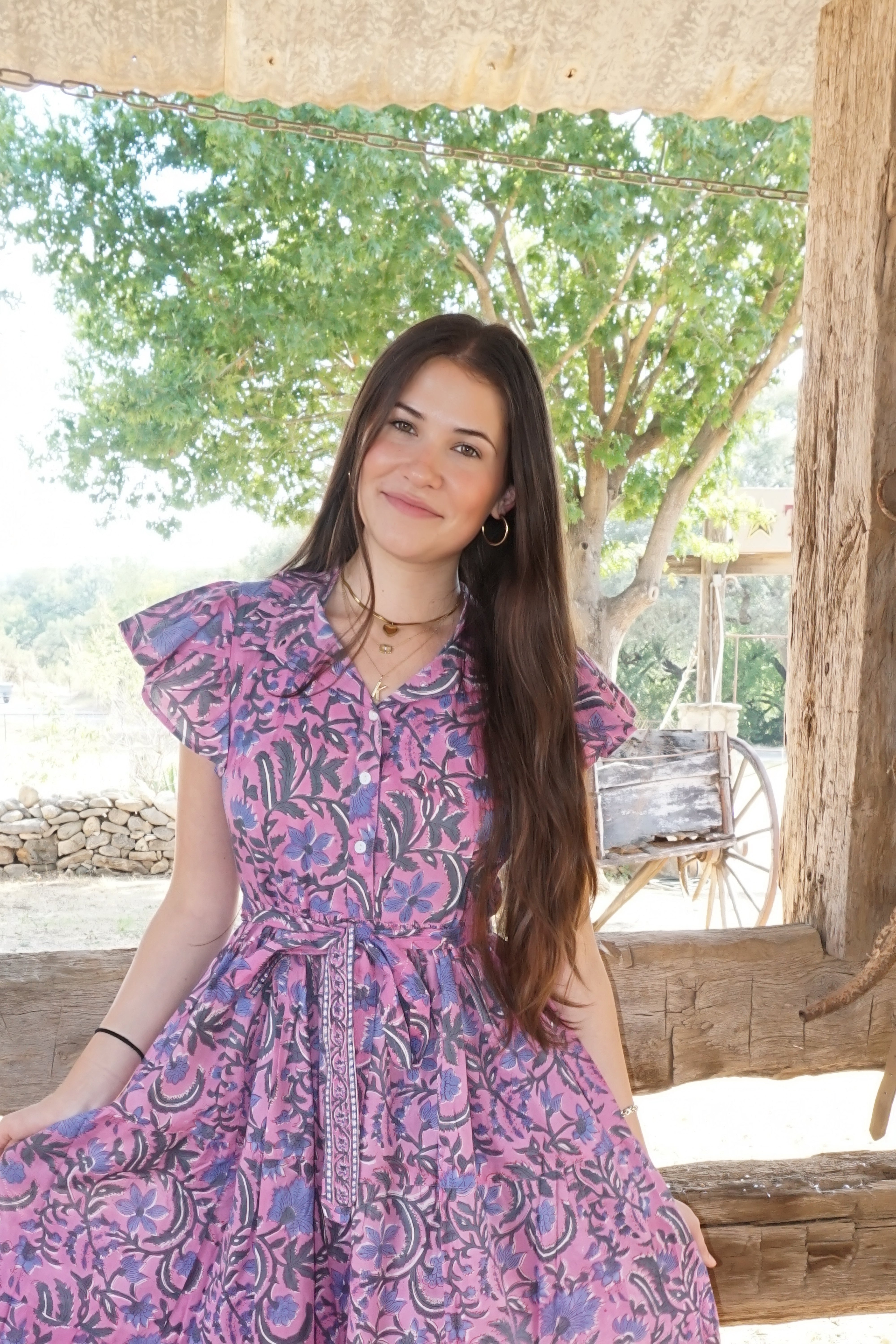 Lilbelle Louise Maxi Dress - Violet Mix