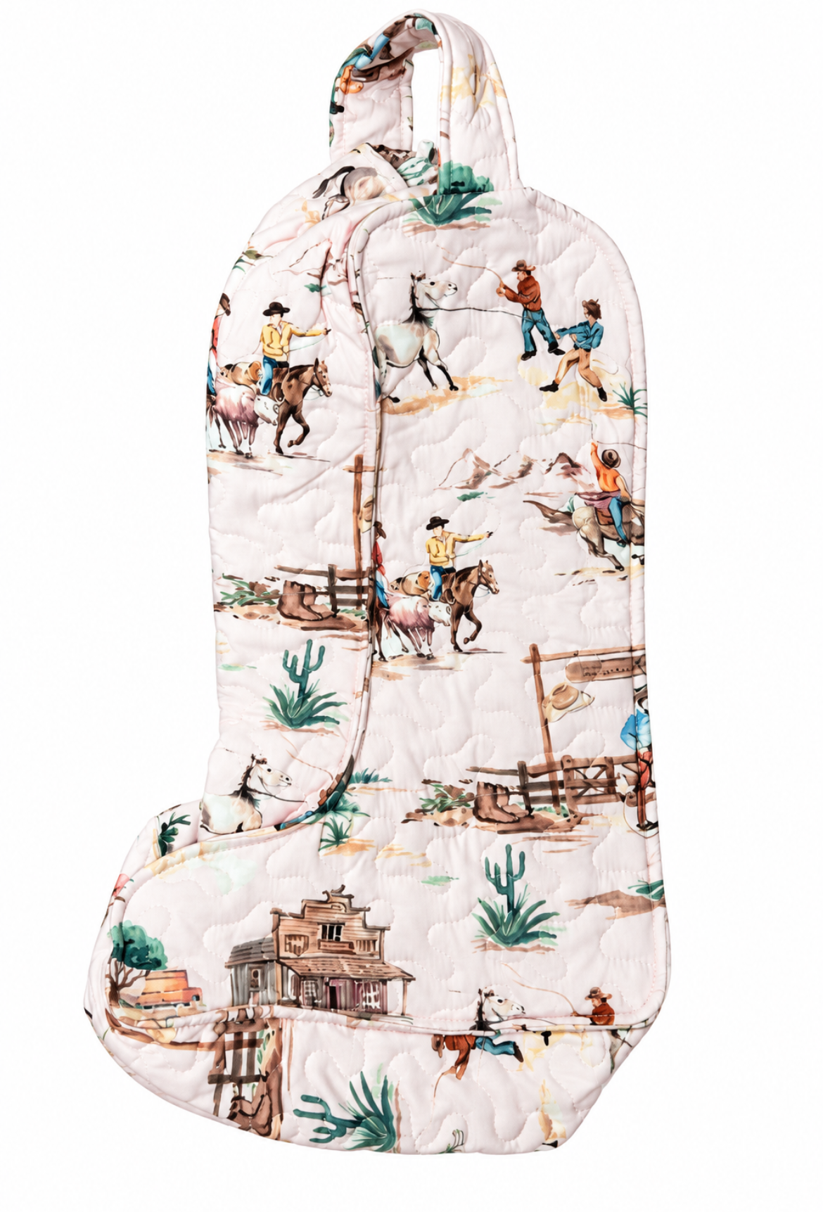 Ida Mae Retro Cowboy Pink Tall Boot Bag
