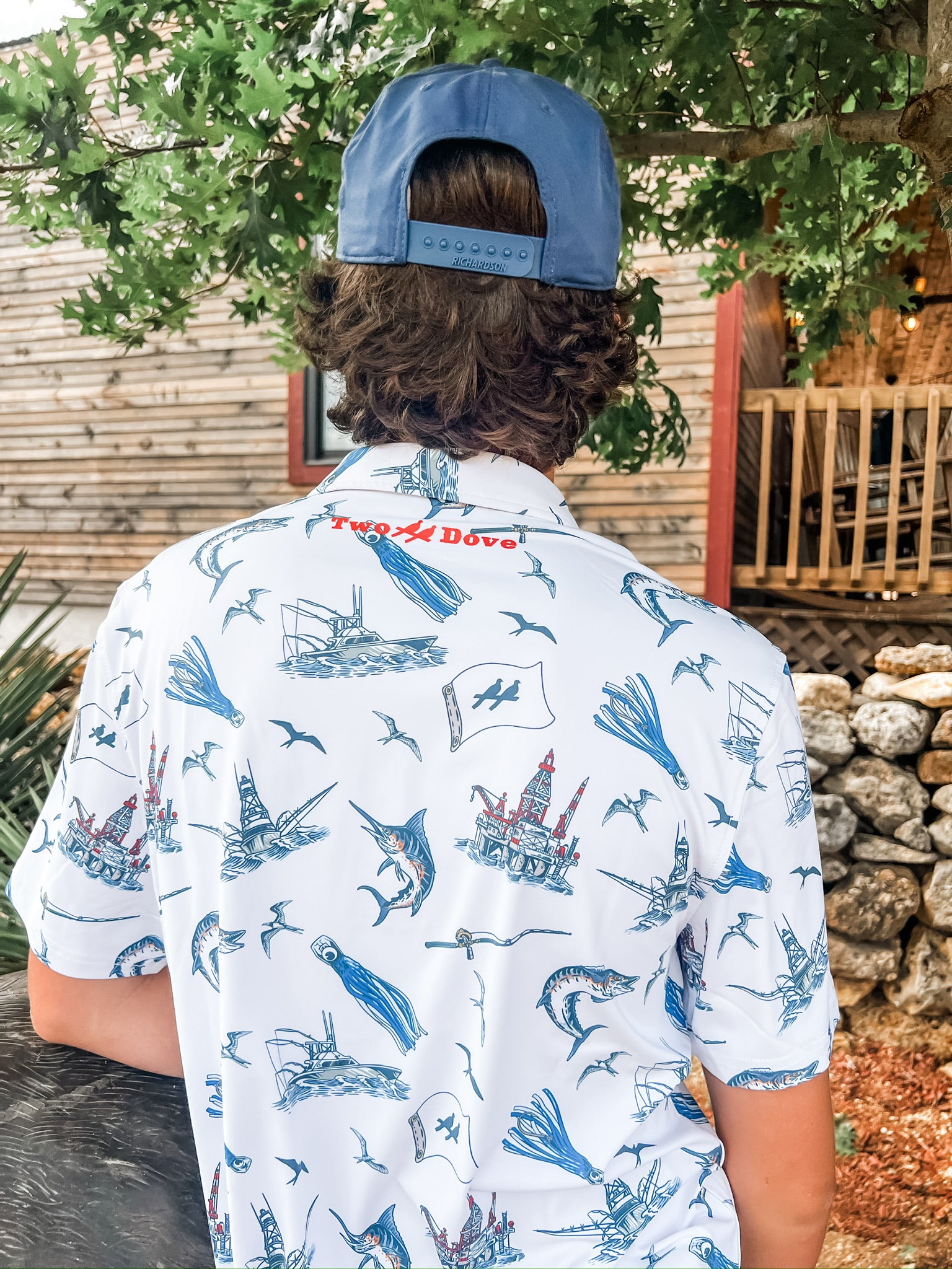 Two Dove Outdoors The Gulf Men's Golf Polo Shirt