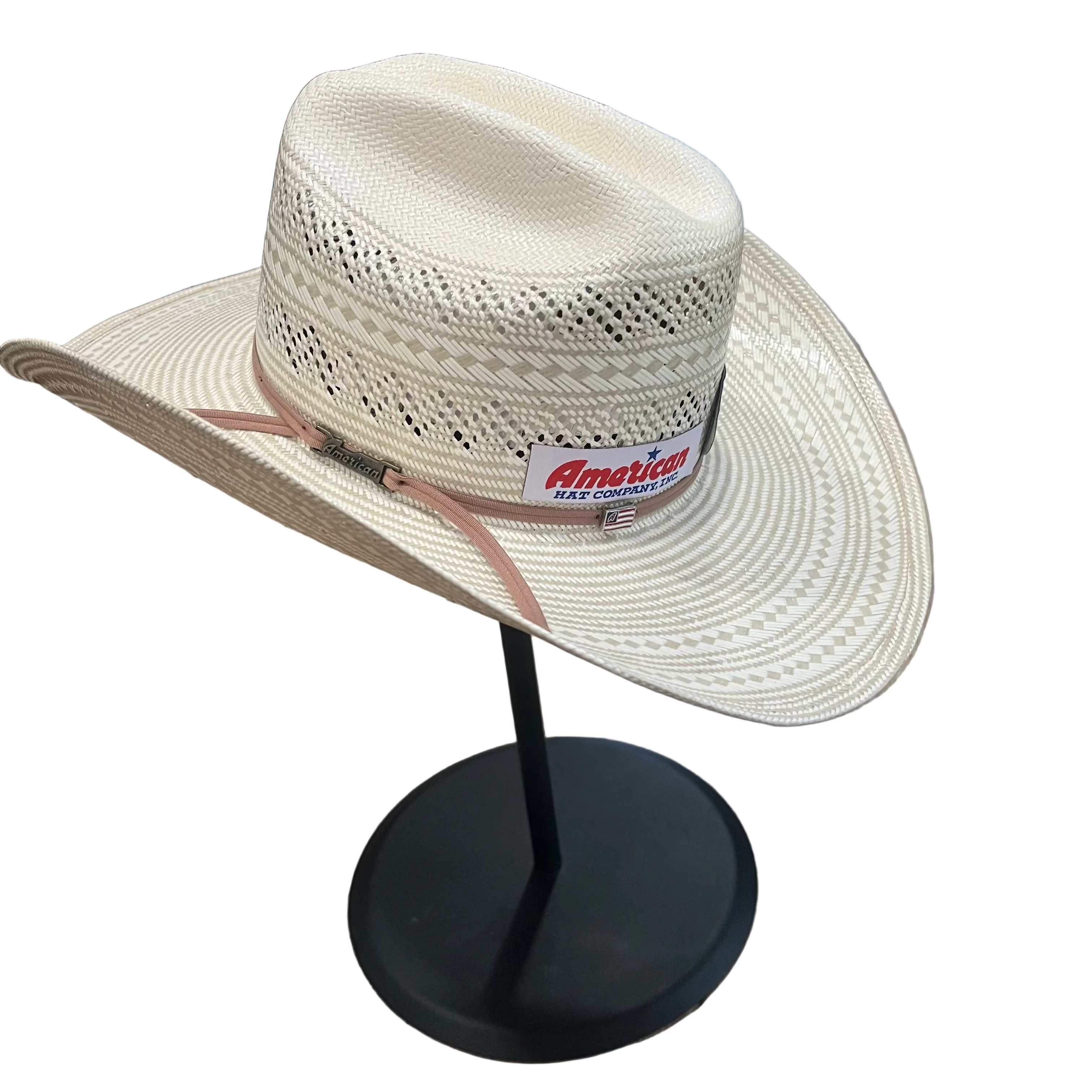 American Hat Company 6900 Two-Tone Rancher's Crease Straw Cowboy Hat