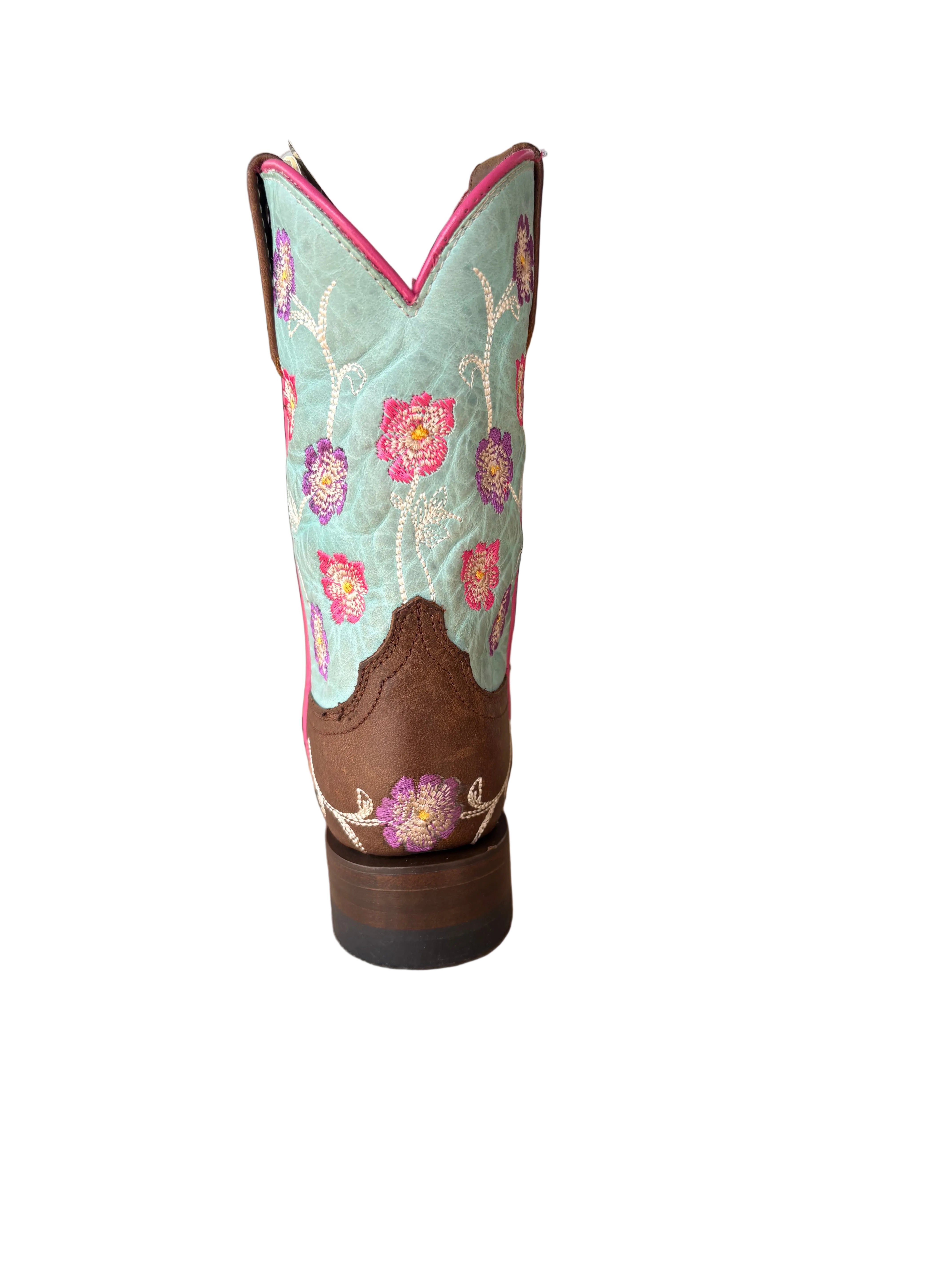 Roper Youth Americana Flowers Boot