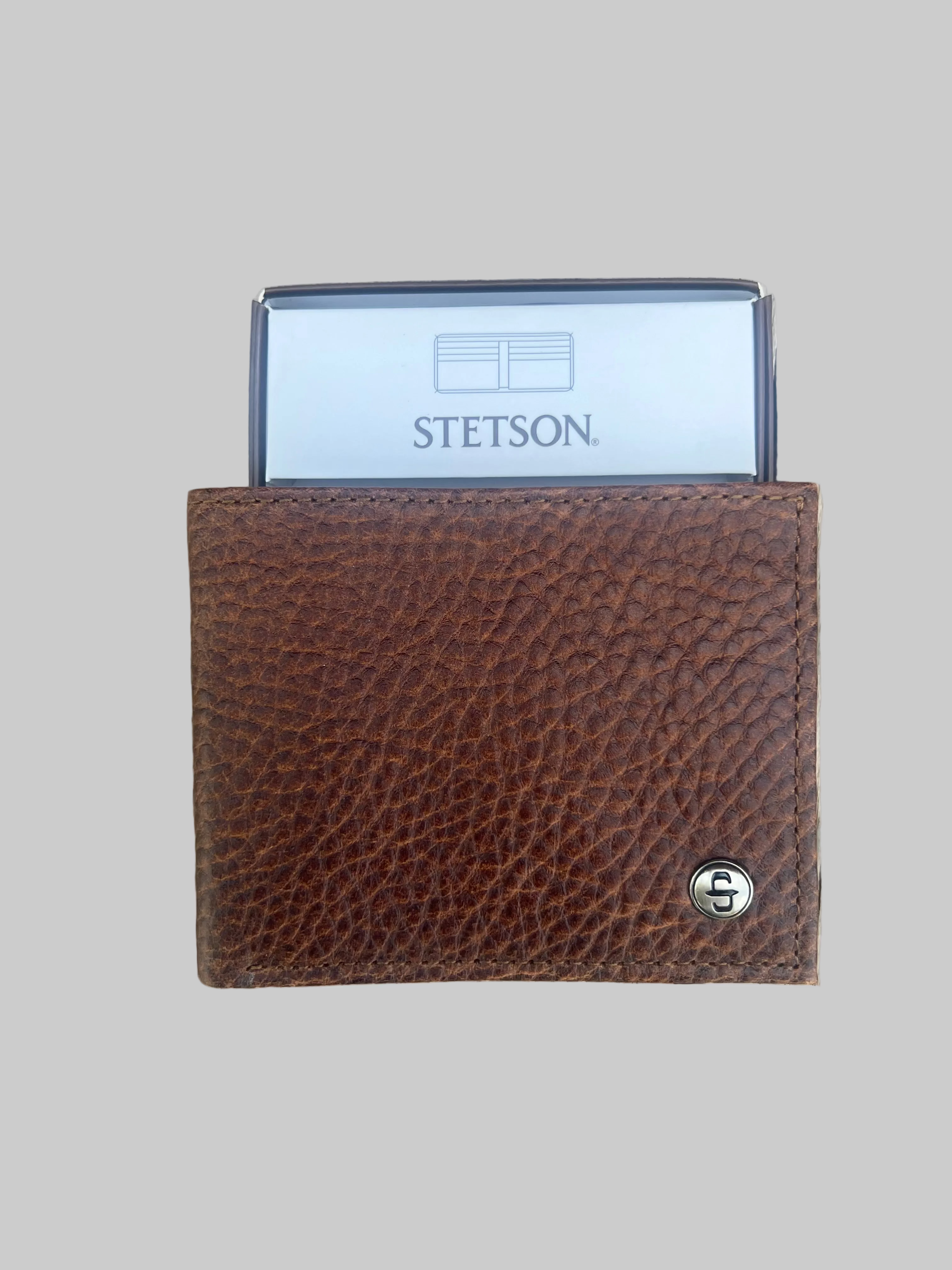 Men's Bi Fold Hazelnut Bison Stetson Wallet