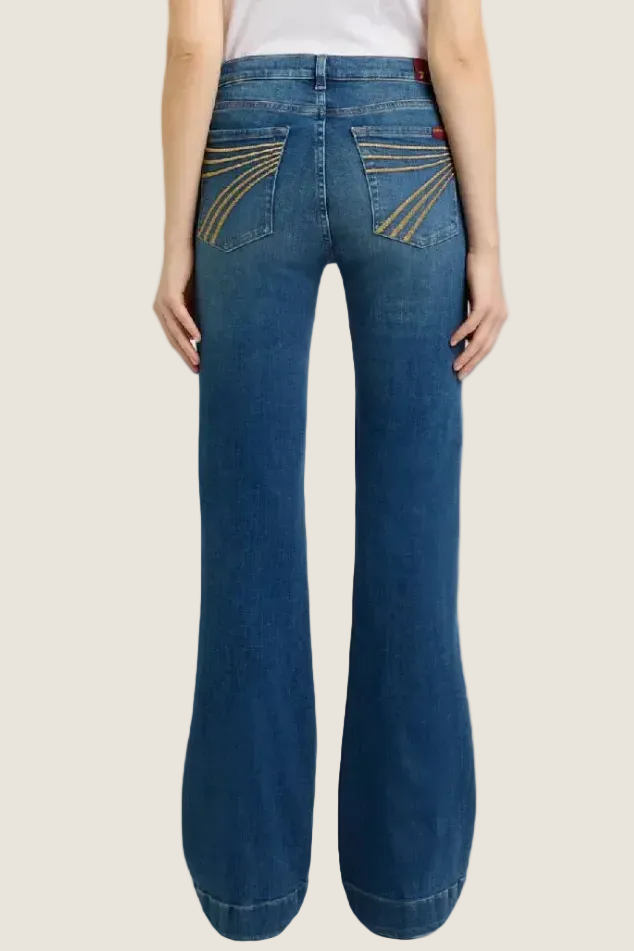7 For All Man Kind Jeans Dojo Slim Illusion Gold 34.5"