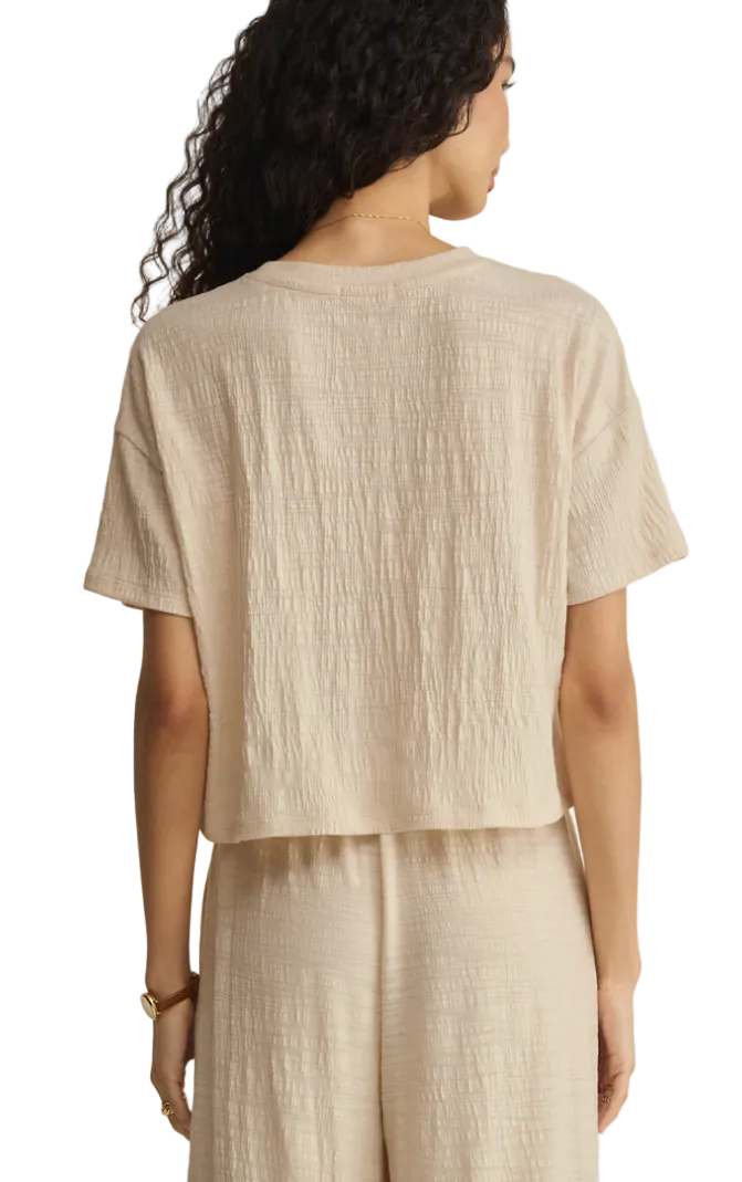 Z Supply Sway Textured Cropped Tee