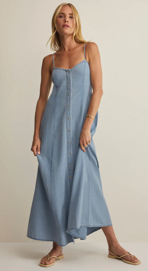 Z Supply Angel Eyes Chambray Midi Dress
